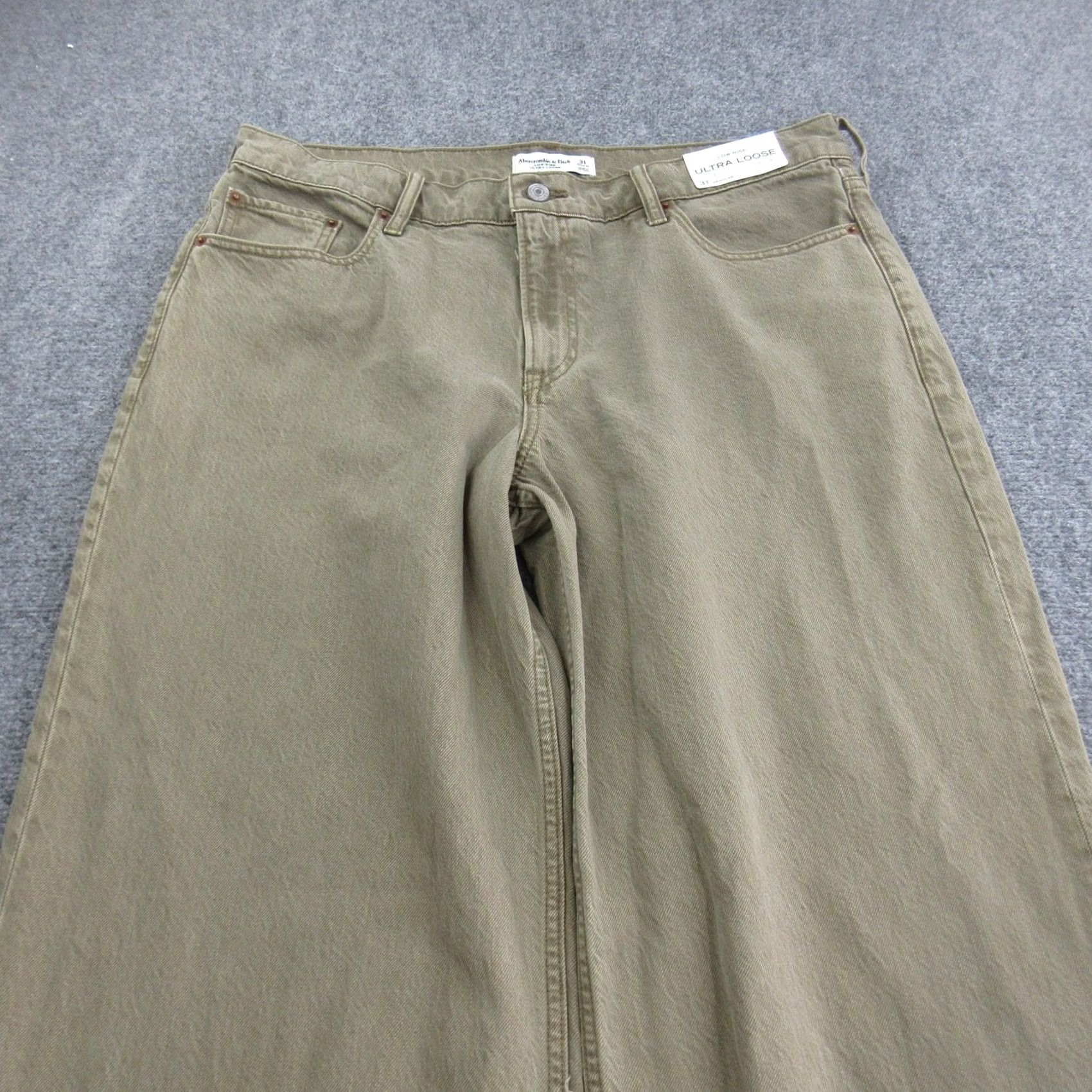 Abercrombie & Fitch Abercrombie & Fitch Jeans Womens 31x30 Beige Low Rise Ultra Loose Wide Leg Denim Size 24" / US 00 / IT 34 - 2 Thumbnail
