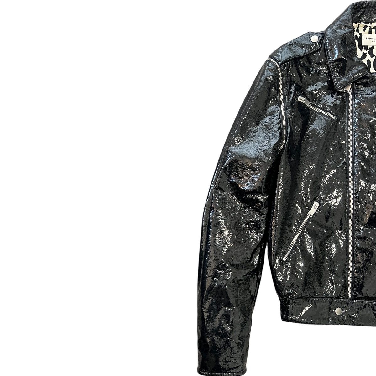 Saint Laurent Paris SAINT LAURENT HEDI 15AW Leopard Patents Double Riders Jacket Size US M / EU 48-50 / 2 - 3 Thumbnail