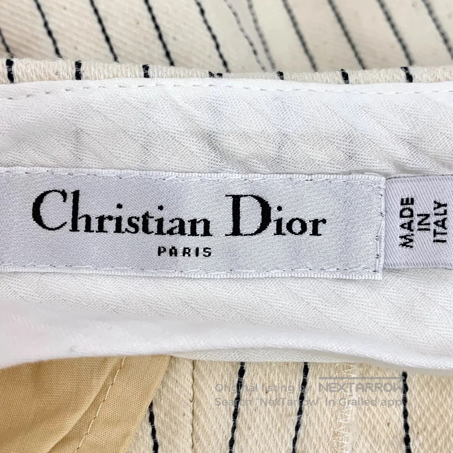 Dior dior beige striped cotton casual shorts. Size US 34 / EU 50 - 5 Thumbnail