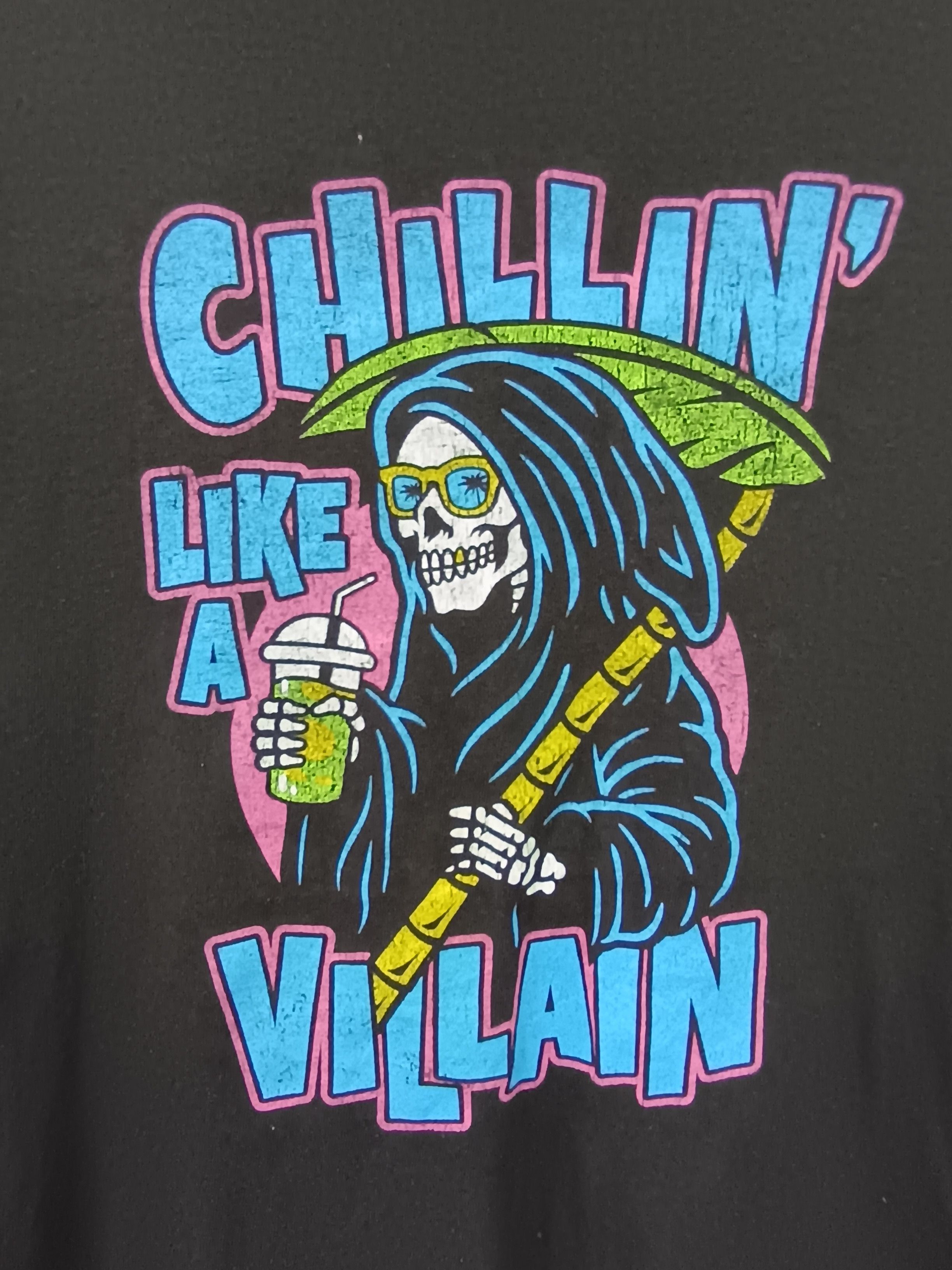 Japanese Brand DOM Chillin' Grimreaper Tshirt Size US L / EU 52-54 / 3 - 8 Thumbnail