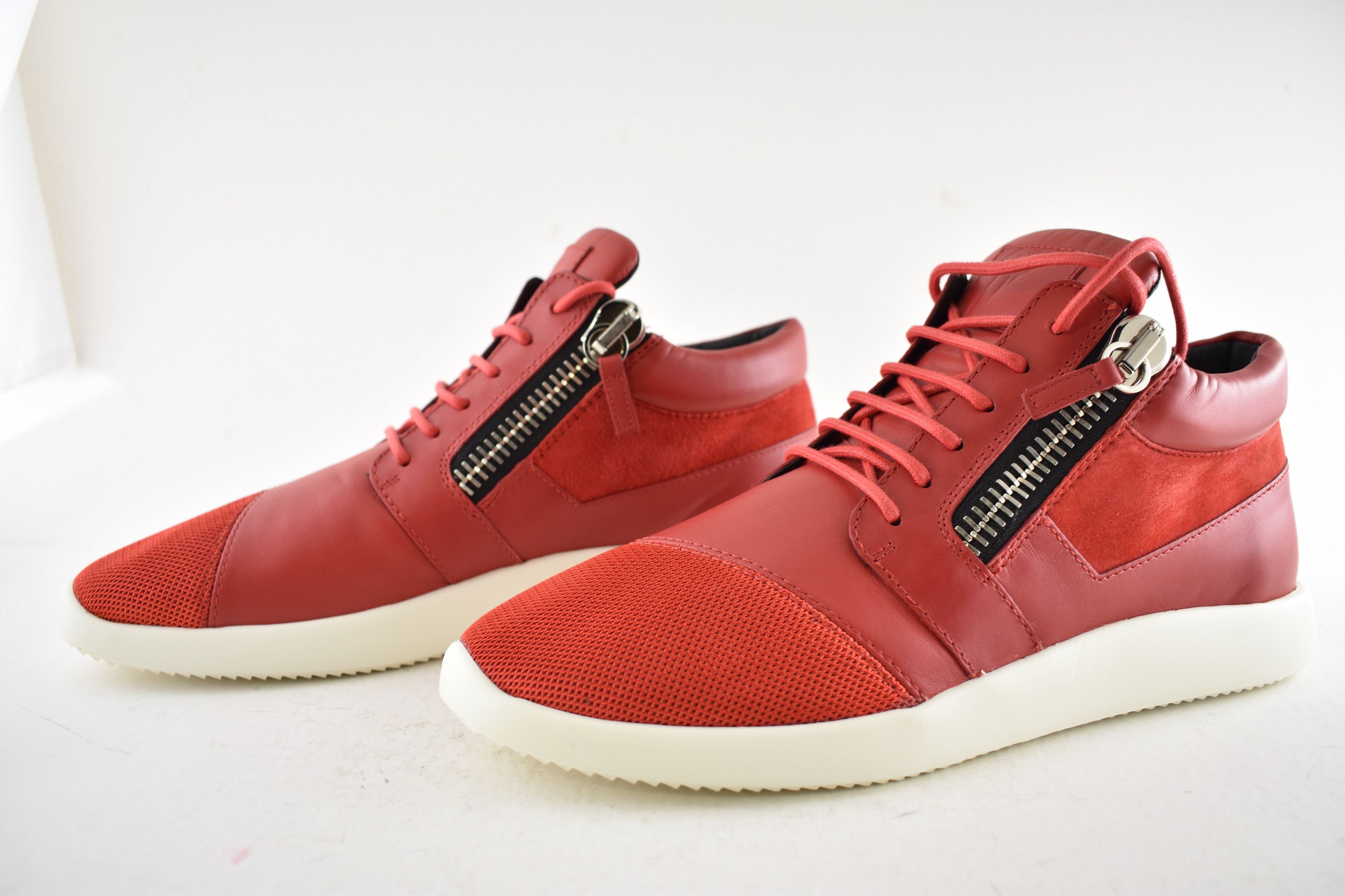 Giuseppe Zanotti Megatron Red Low Top Mix Mid Runner Trainer Sneaker 43 10 Size US 10 / EU 43 - 9 Thumbnail