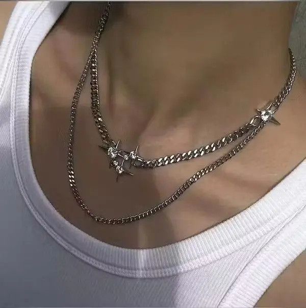 Jewelry Star Chains Tassel Layered Choker Necklaces Size ONE SIZE - 7 Thumbnail