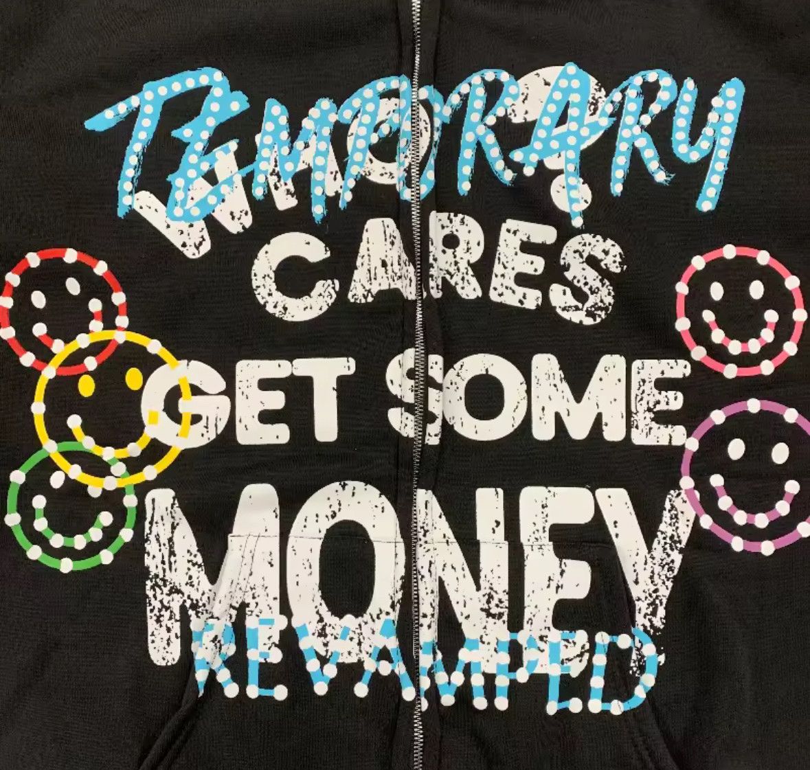 Other Punk Retro Get Some Money RhinestoneZipper Hoodies Size US S / EU 44-46 / 1 - 2 Thumbnail