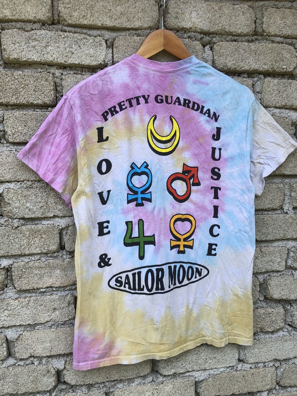 Anime Crazy Anime Sailormoon Full Characters Tye Dye Tshirt Size US M / EU 48-50 / 2 - 11 Thumbnail