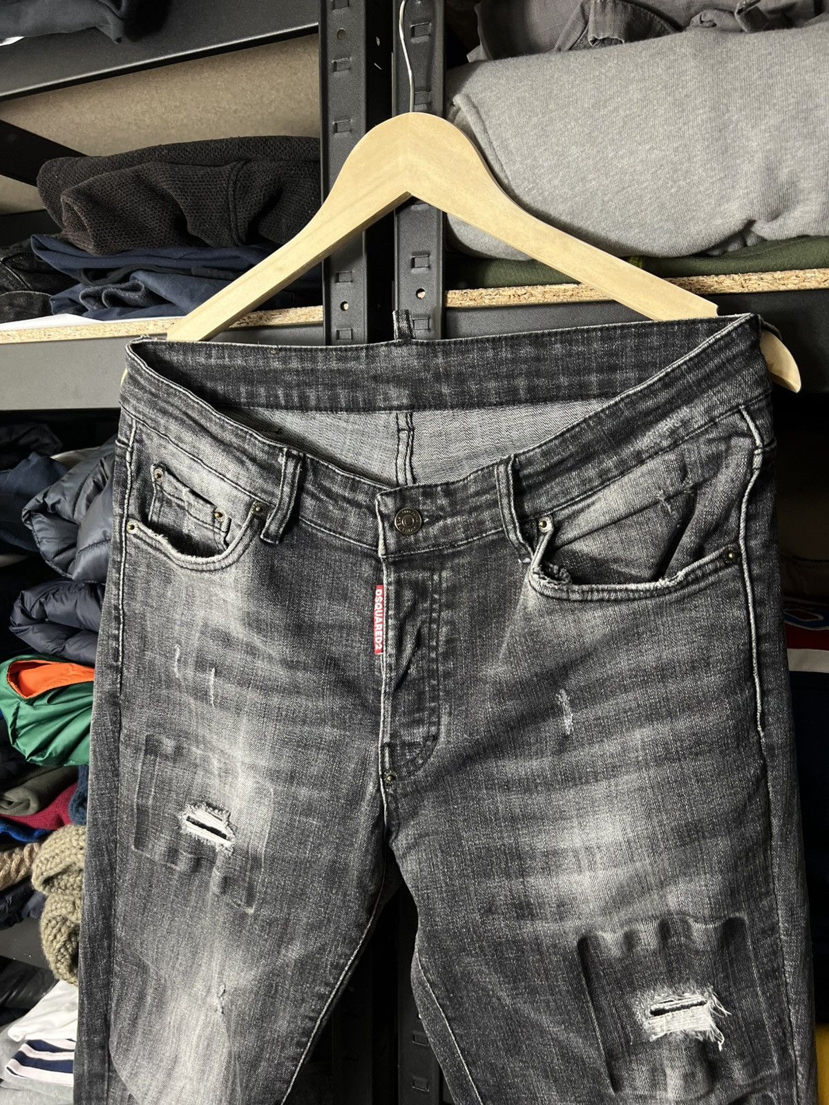 Dsquared2 Dsquared2 Distressed Grey Slim Jeans Y2K Size US 34 / EU 50 - 2 Thumbnail