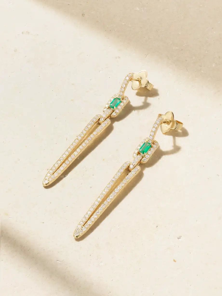David Yurman oc11z0925 Size: OS / Stax-18 Karat Gold Diamond Earrings Size ONE SIZE - 1 Thumbnail