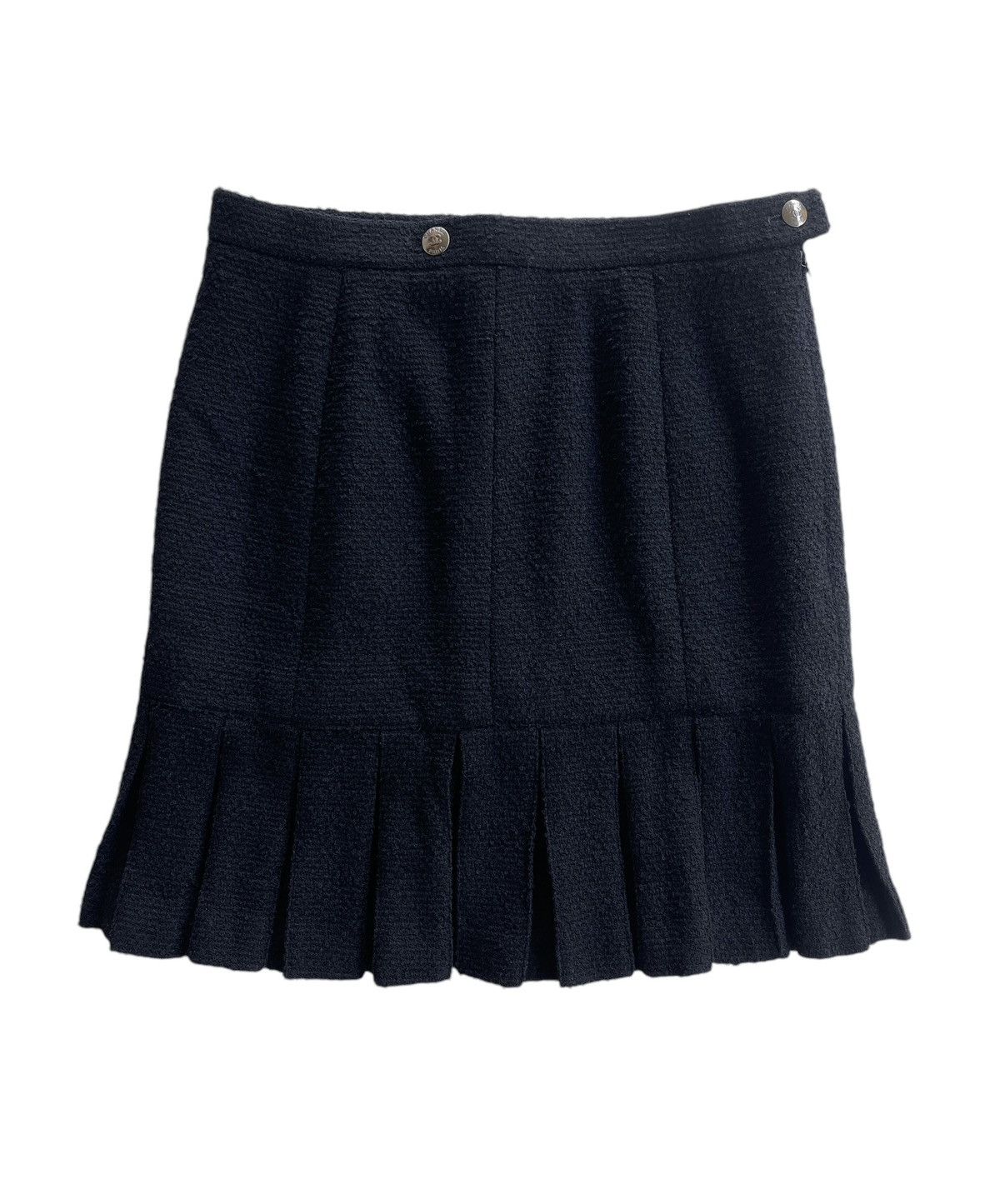 Chanel FW1997 Chanel Wool Bouclette Black Skirt Size 28" / US 6 / IT 42 - 1 Thumbnail