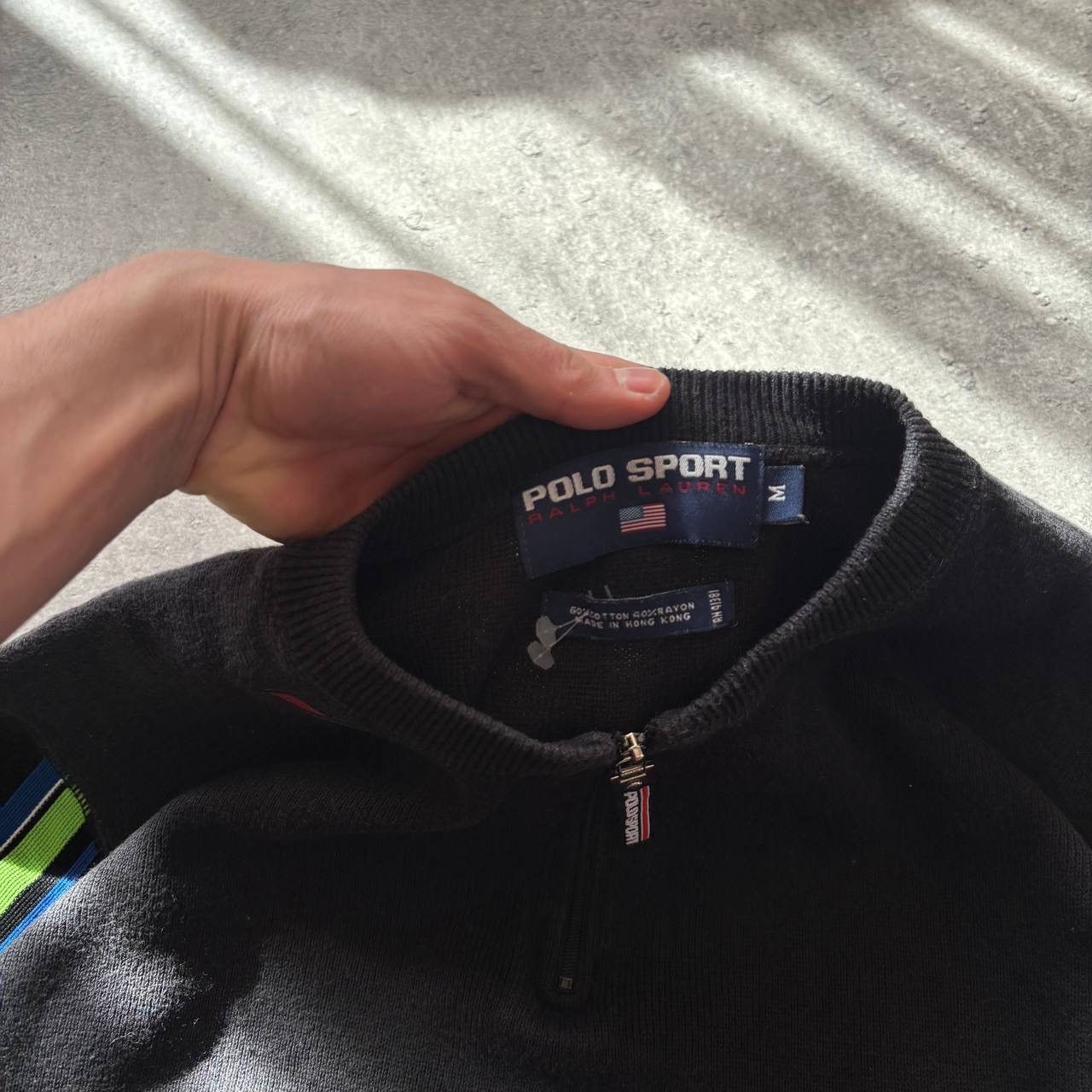 Polo Ralph Lauren Vintage 1/4 Zip Qaurter Polo Ralph Lauren Sport Size US M / EU 48-50 / 2 - 2 Thumbnail
