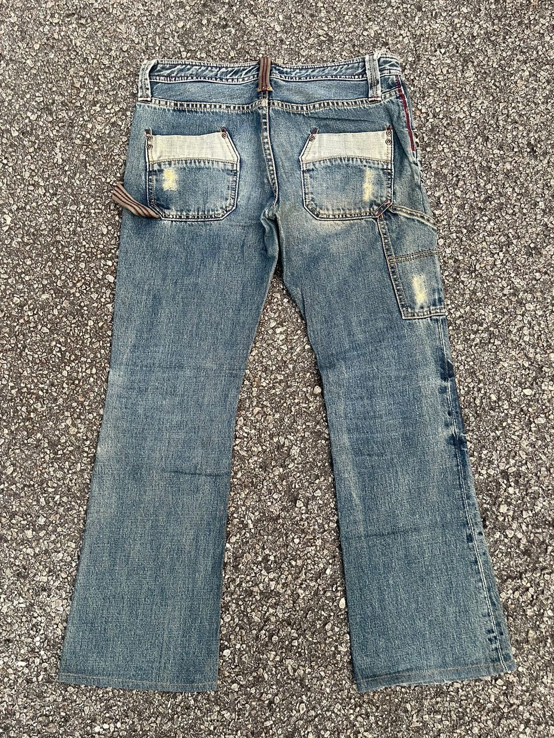 image of Archival Clothing x Vintage Back Number Japan Carpenter Multipocket Rarr Denim, Men's (Size 32)
