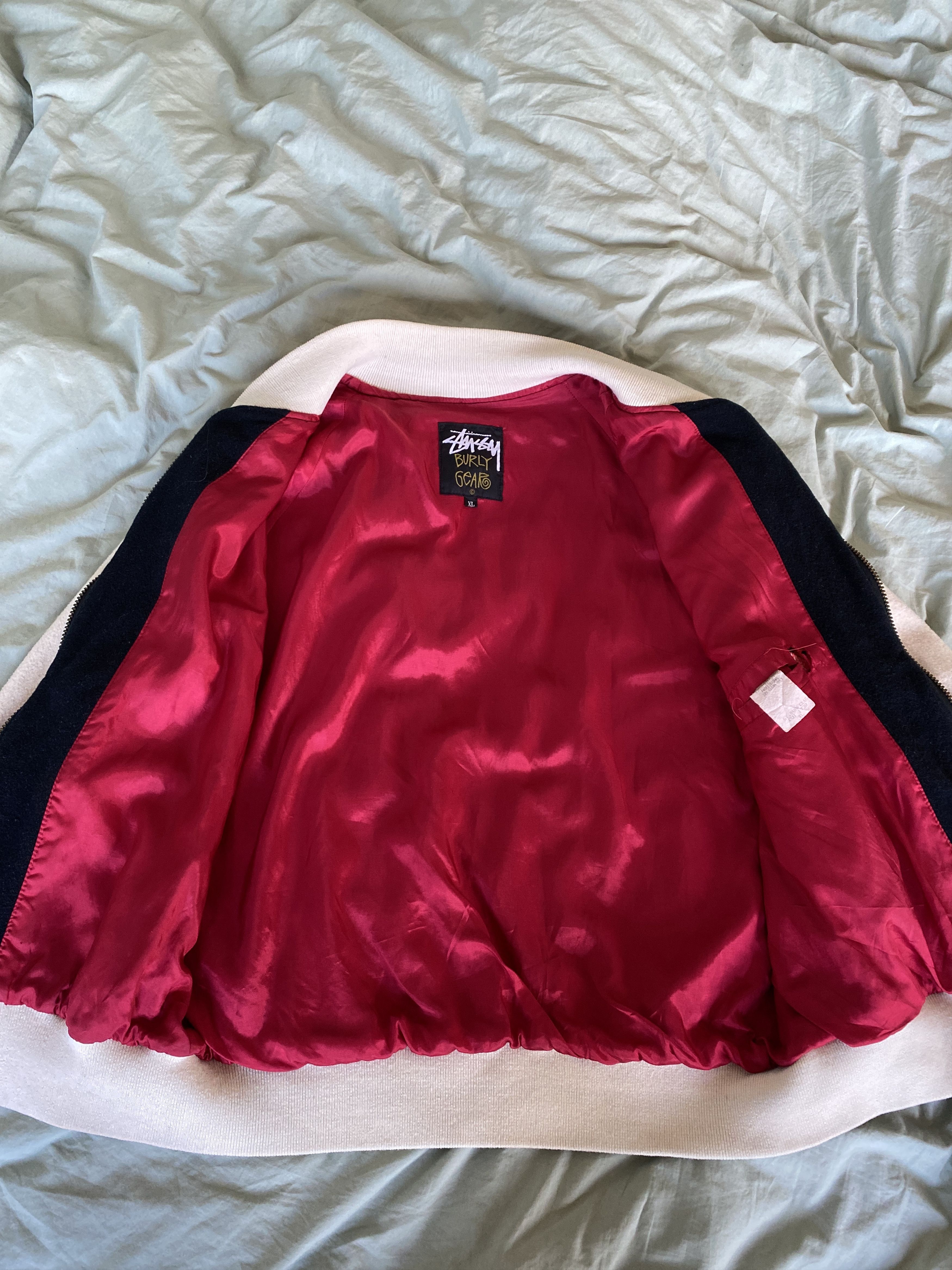 Stussy Vintage 1991 Wool Varsity Surfing Club Stussy Jacket Size US XL / EU 56 / 4 - 4 Thumbnail
