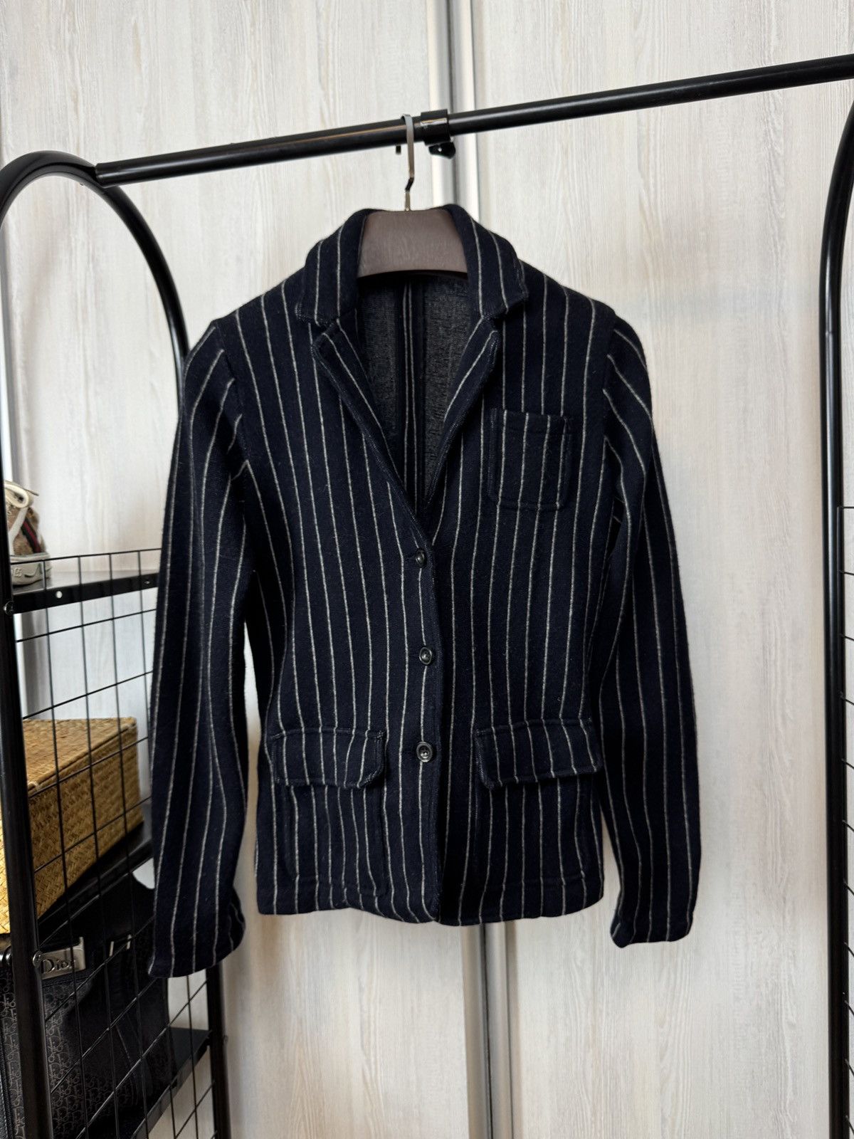 Ralph Lauren Ralph Lauren wool cashmere striped stretch blazer Size S / US 4 / IT 40 - 1 Thumbnail