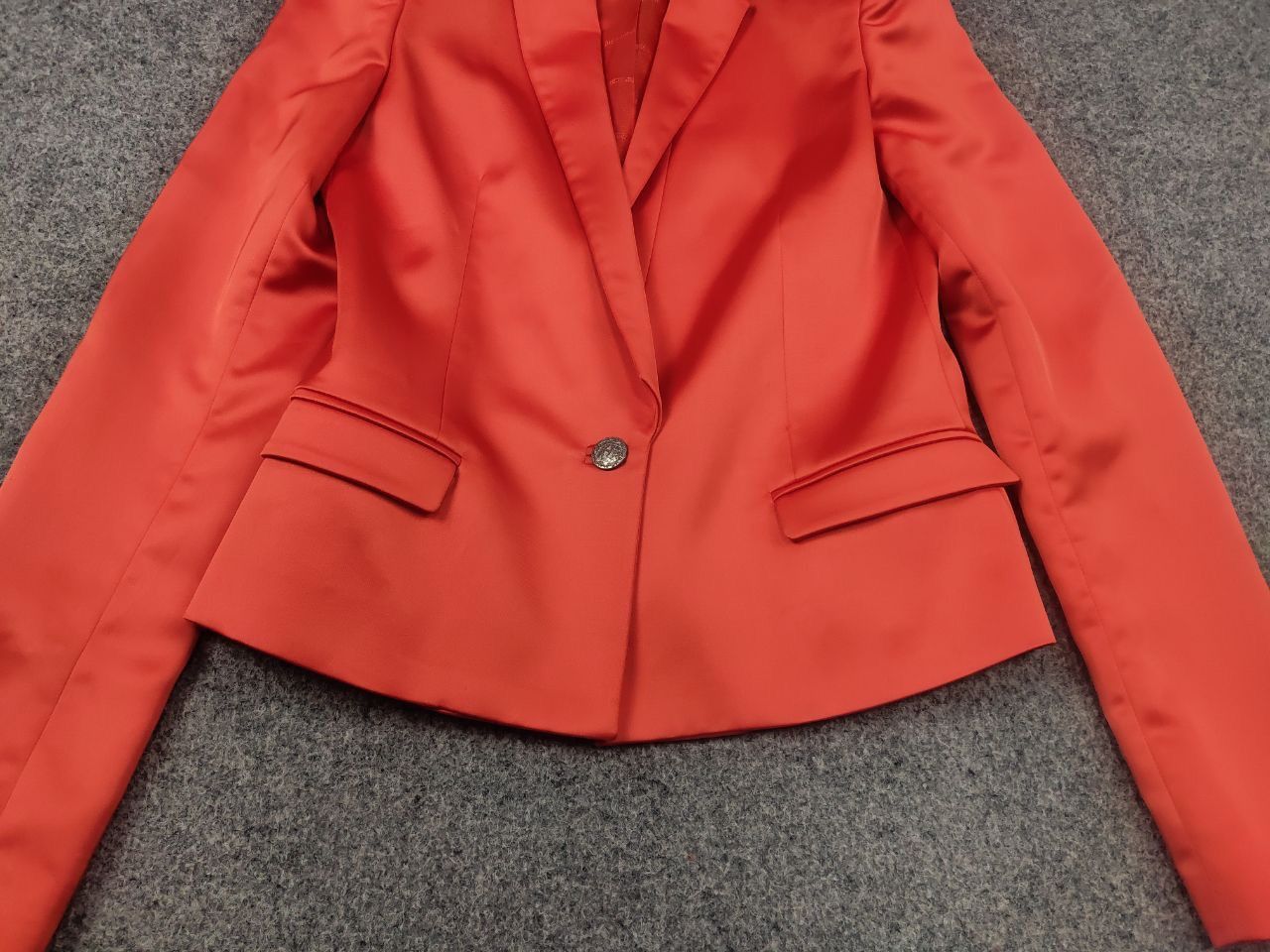 Just Cavalli Just Cavalli Italy One Button Orange satin Blazer Jacket Size S / US 4 / IT 40 - 5 Thumbnail