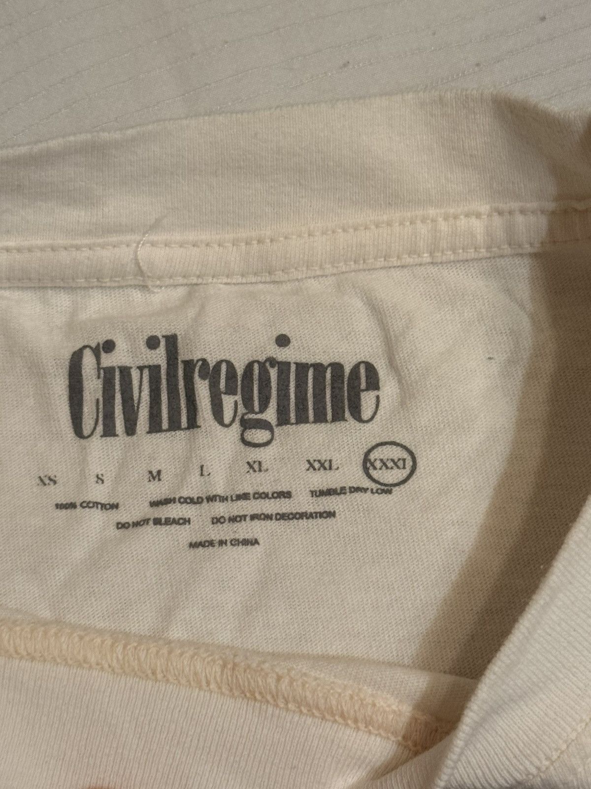 Civil Regime Civil Regime “chaos” white t-shirt 3XL!! Size US XXL / EU 58 / 5 - 2 Thumbnail