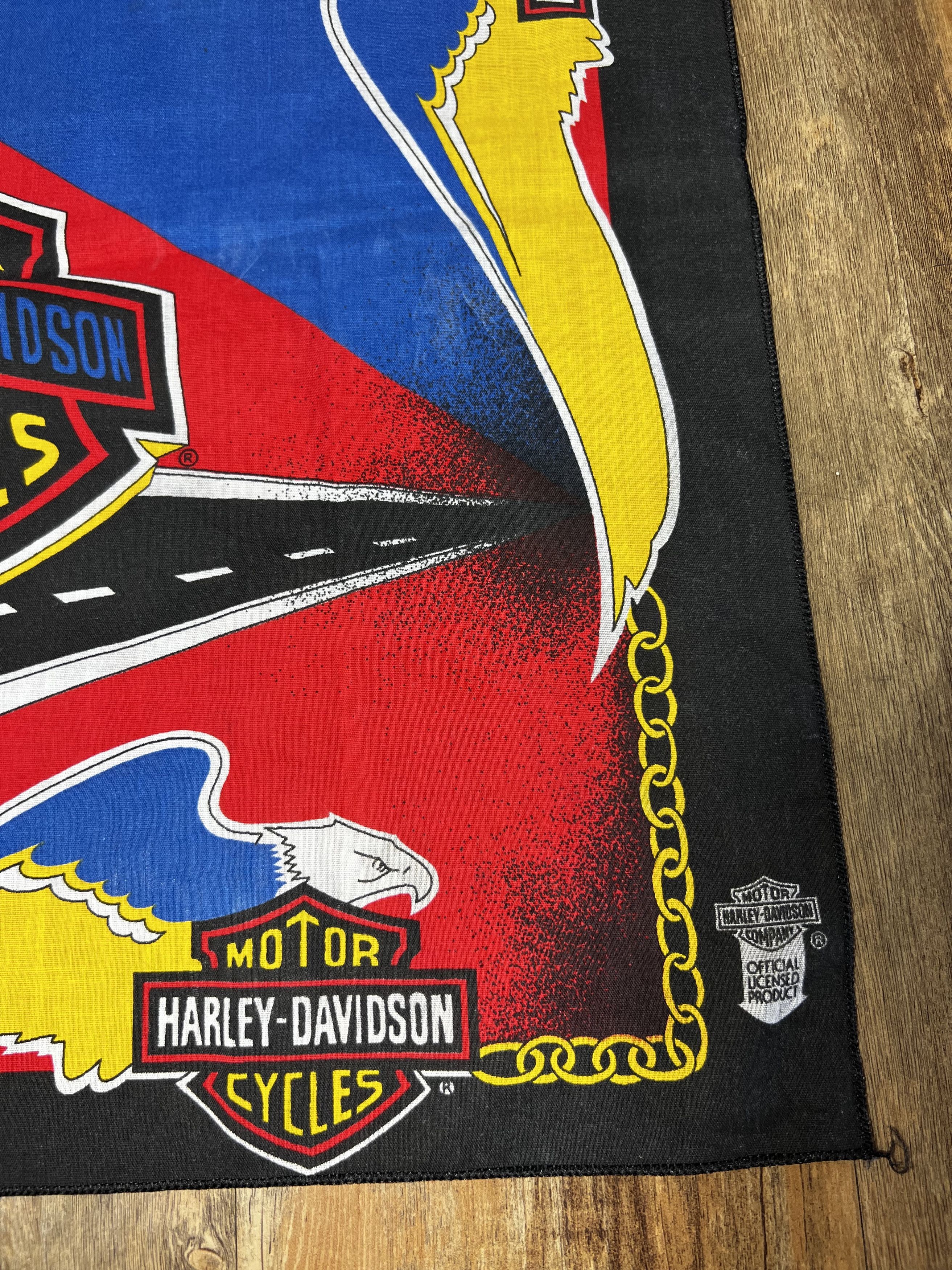 Harley Davidson × Vintage Vintage 1980's Harley Davidson USA Road Eagle Logo Bandana Size ONE SIZE - 3 Thumbnail