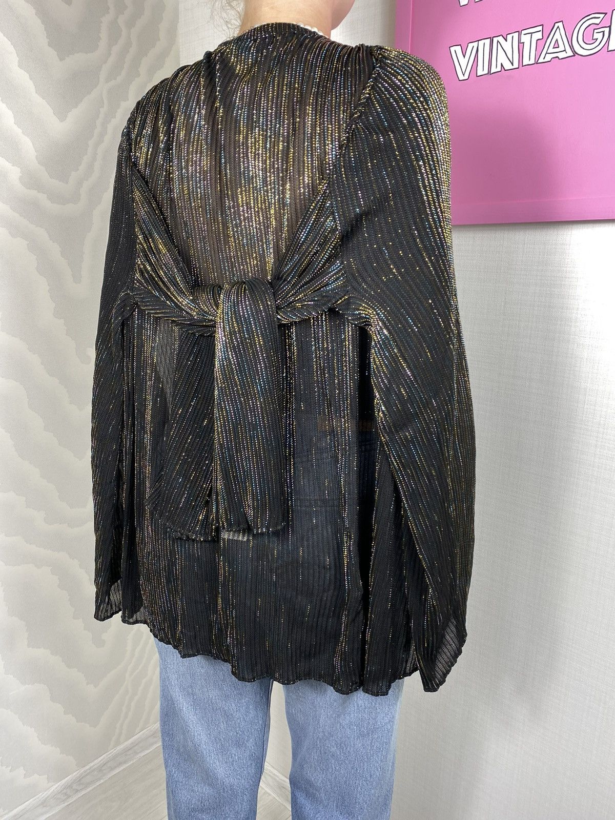 Rosetta Getty ROSETTA GETTY 18SS Pleated Glitter Blouse Size S / US 4 / IT 40 - 2 Thumbnail