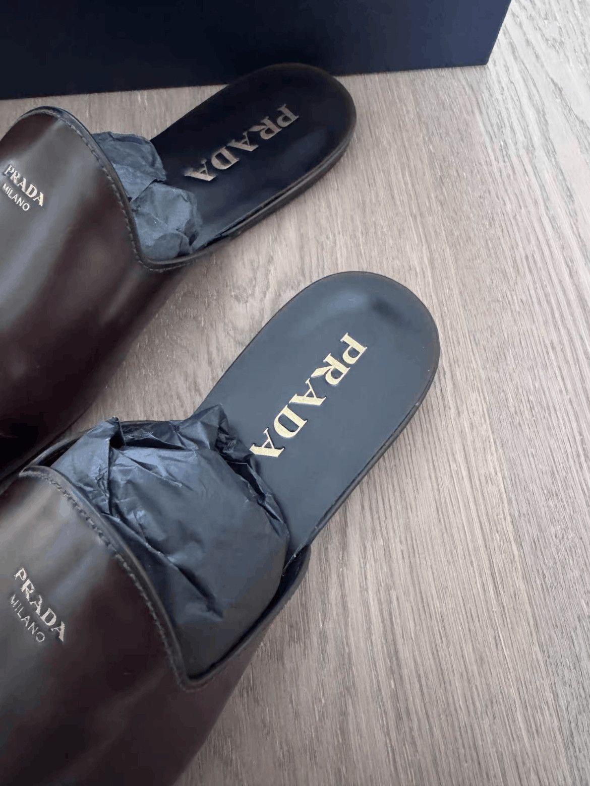 Raf Simons Raf Simons Sz 7 Prada by Raf Simons 24AW Leather Slids-250 Size US 7 / EU 40 - 2 Thumbnail