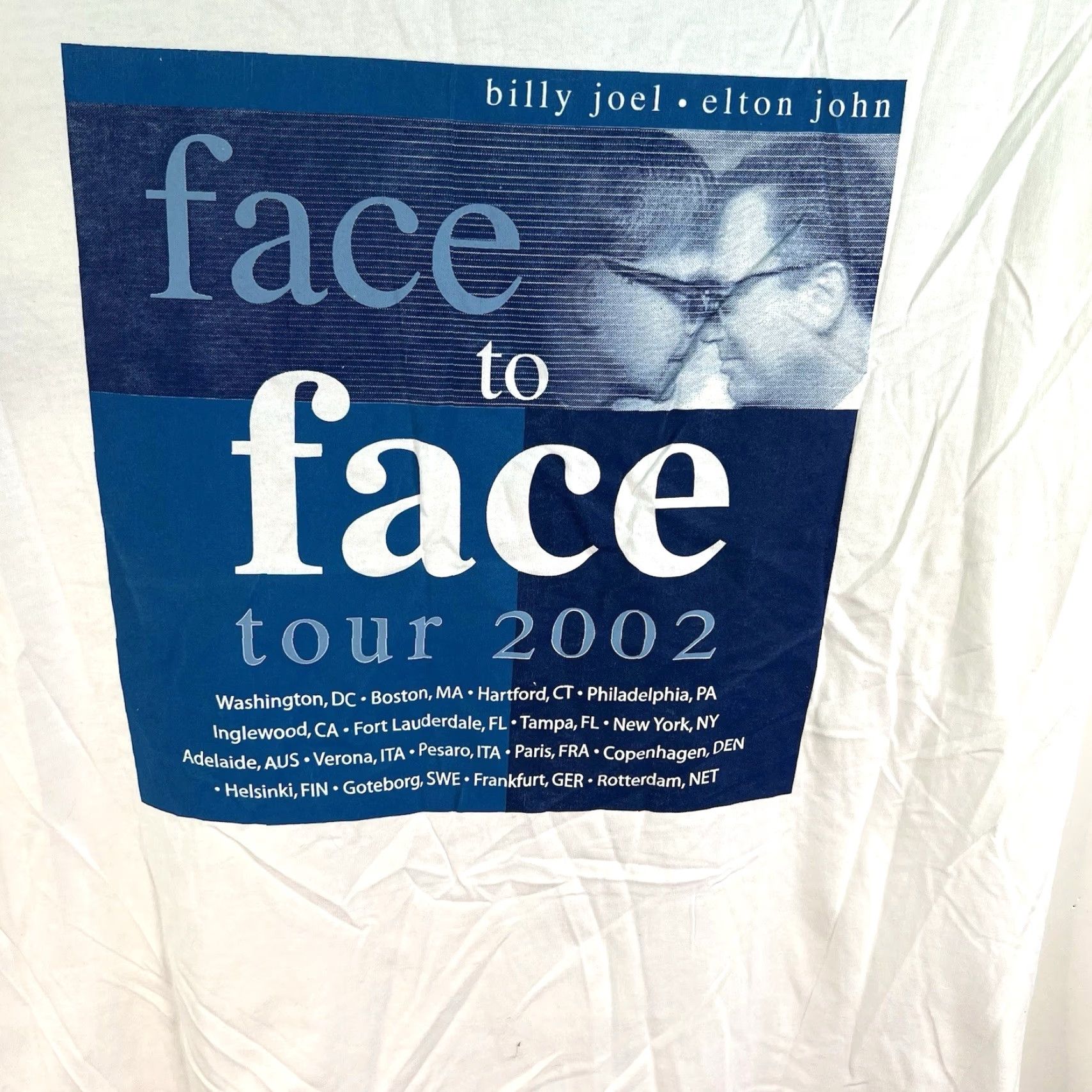 Fruit Of The Loom VINTAGE Fruit of the Loom T-Shirt Men XL White Music 2000s Elton John Billy Joel Face to Face Tour Size US XL / EU 56 / 4 - 7 Thumbnail