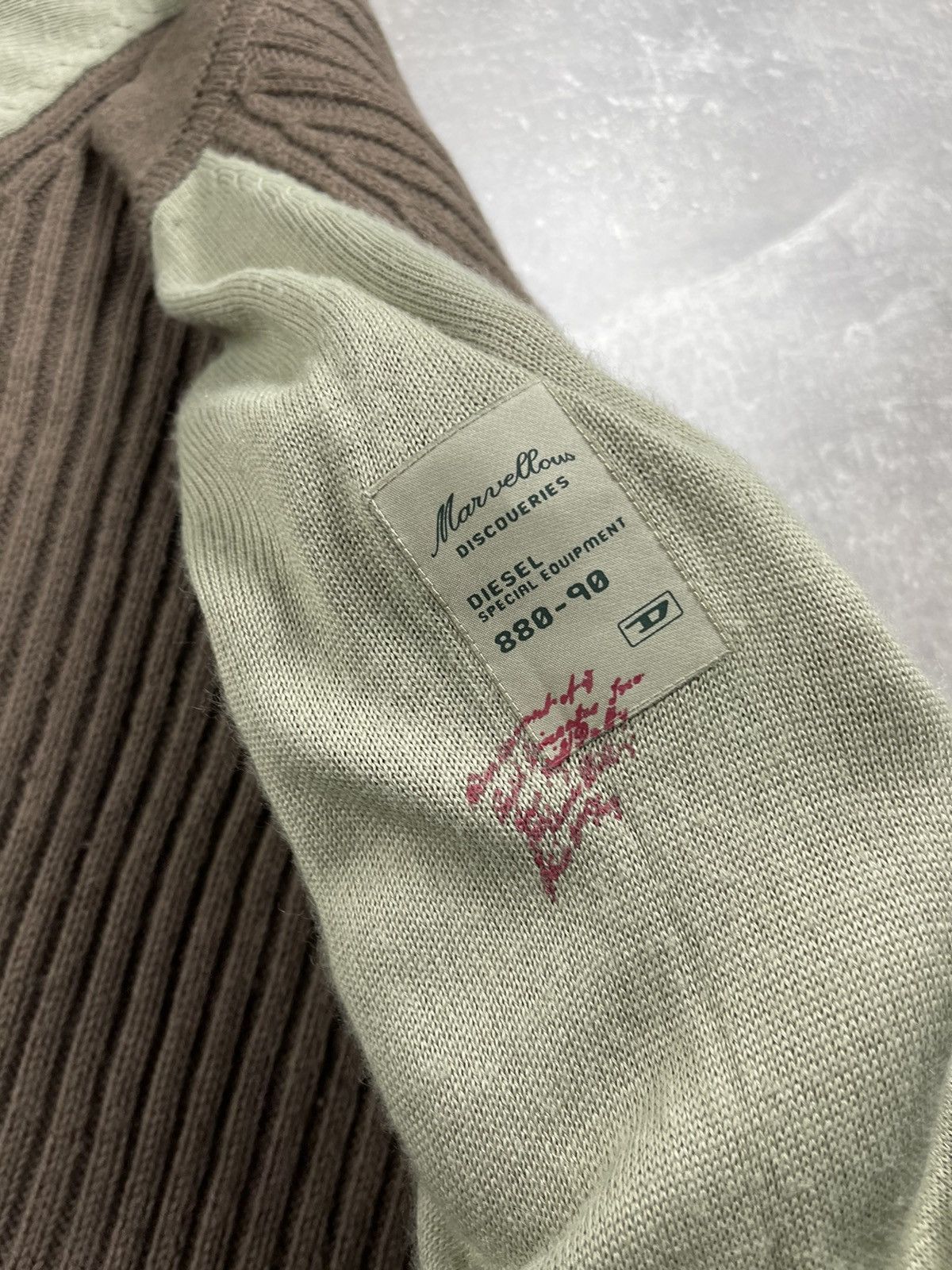 Diesel Diesel “Special Equipment 880-90 90s Ribbed Wool Zip Sweater Size US L / EU 52-54 / 3 - 7 Thumbnail