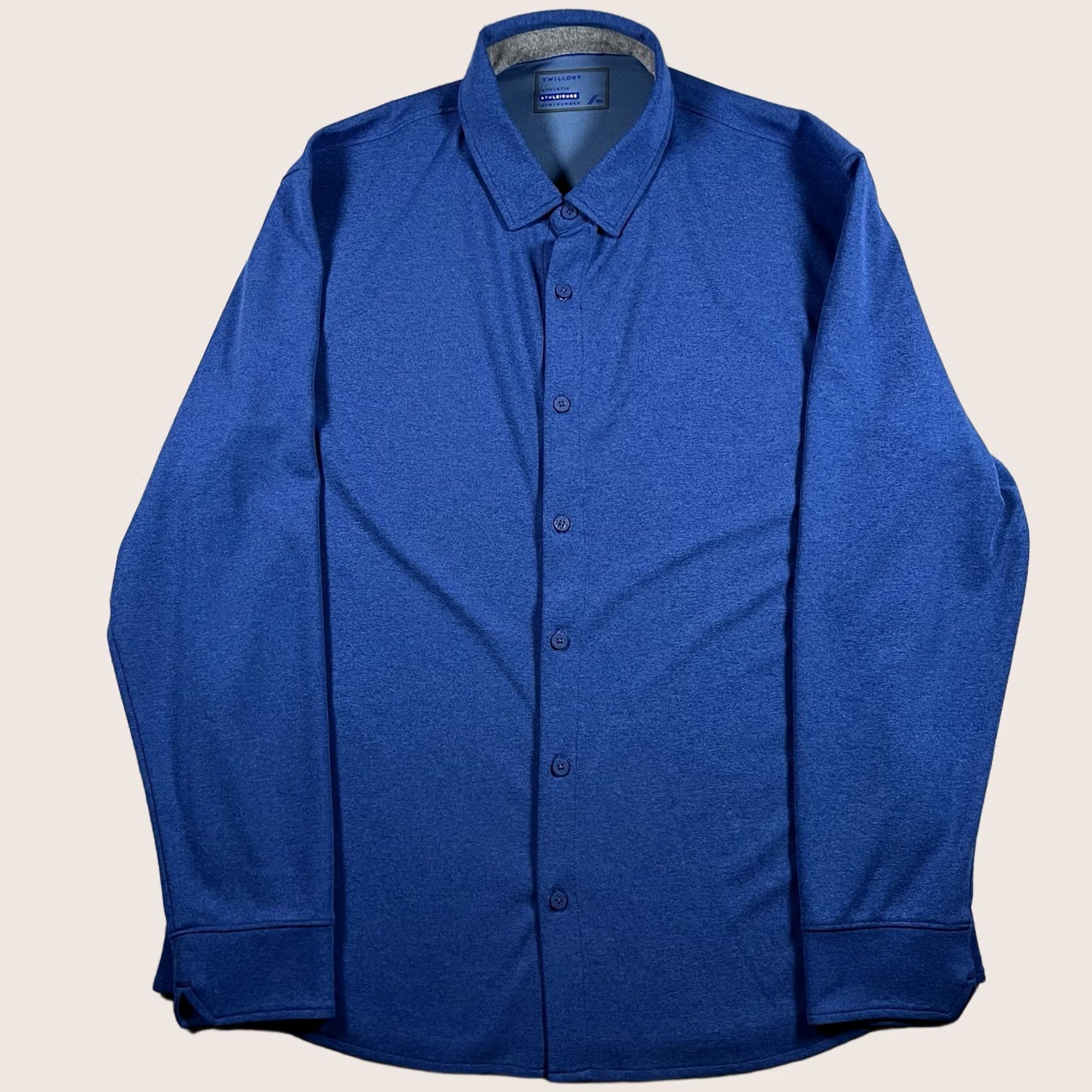 Vintage Twillory Shirt Mens 2XL Blue Button Performance Athleisure Long Sleeve Stretch Dress Shirt Size US XXL / EU 58 / 5 - 1 Thumbnail