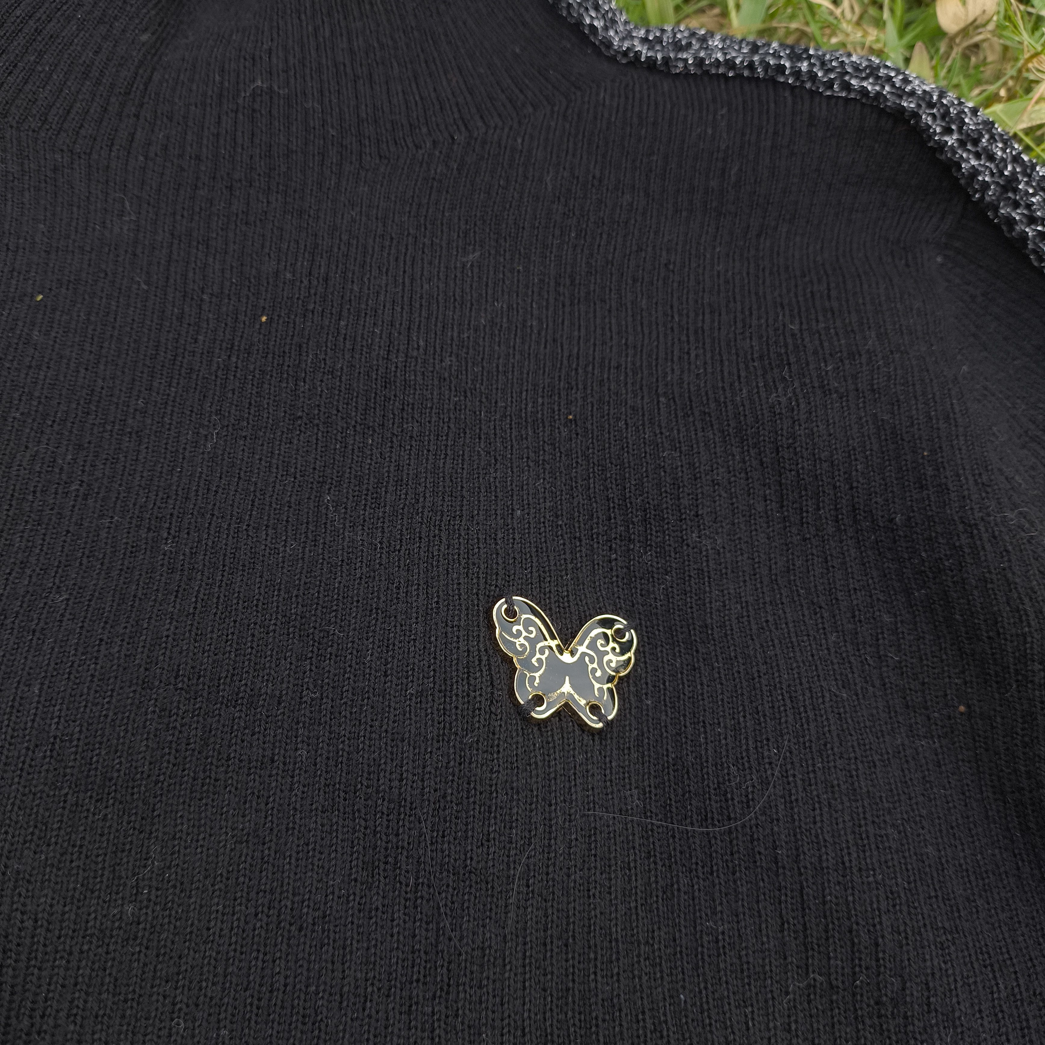 Anna Sui Anna sui turtleneck knitwear sweater butterfly logo Size M / US 6-8 / IT 42-44 - 2 Thumbnail