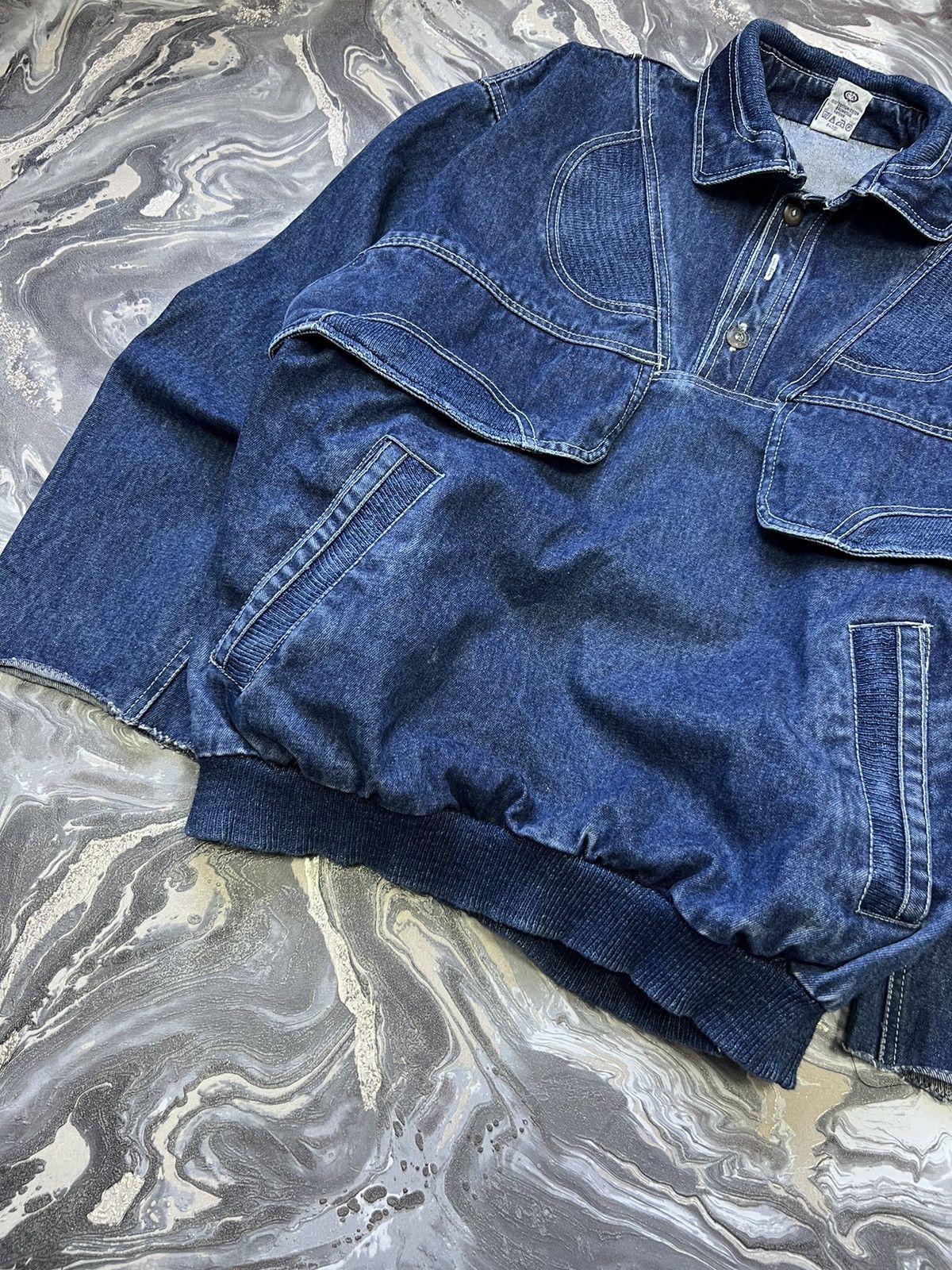 Japanese Brand × Vintage Y2K DENIM BOX FIT VINTAGE ANORAK JACKET RAP Size US M / EU 48-50 / 2 - 4 Thumbnail