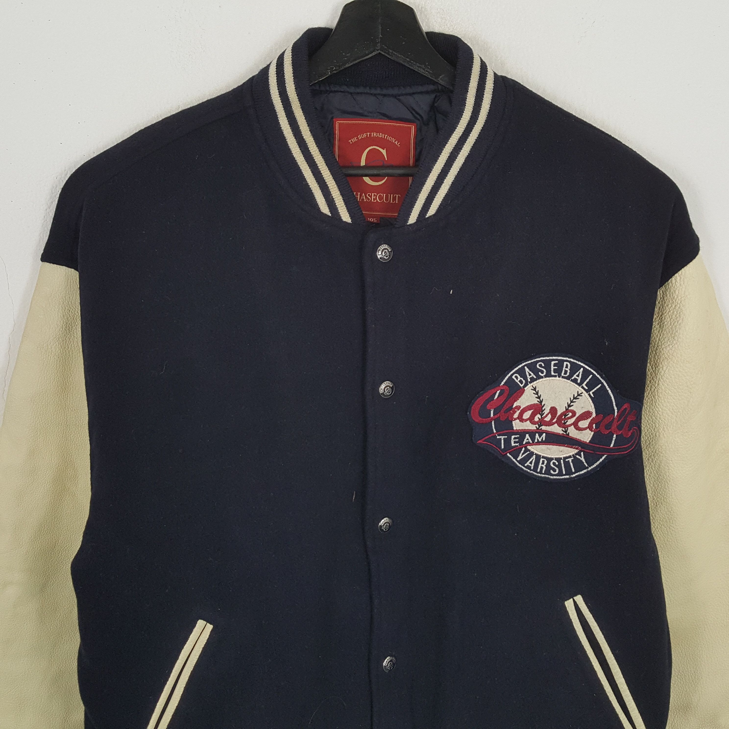 MLB × Vintage CHASECULT BASEBALL TEAM Varsity Jacket Winter Style Size US XL / EU 56 / 4 - 4 Thumbnail