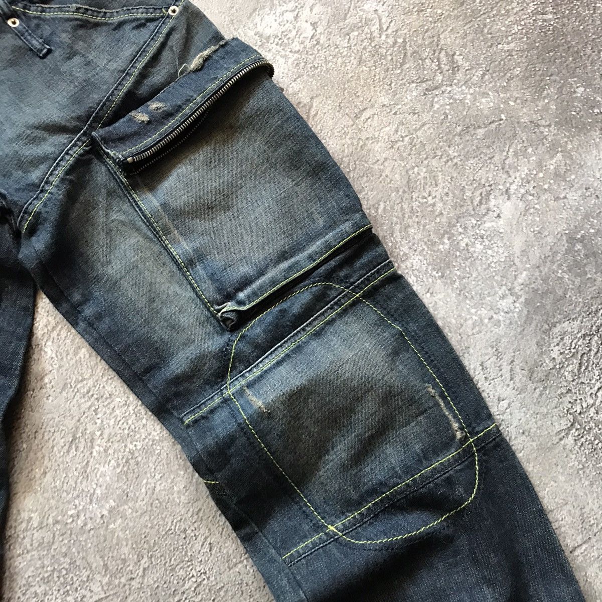 Vintage Vintage 90s Y2K Distressed Baggy Wide Leg Jeans Grunge 30 Size US 30 / EU 46 - 4 Thumbnail