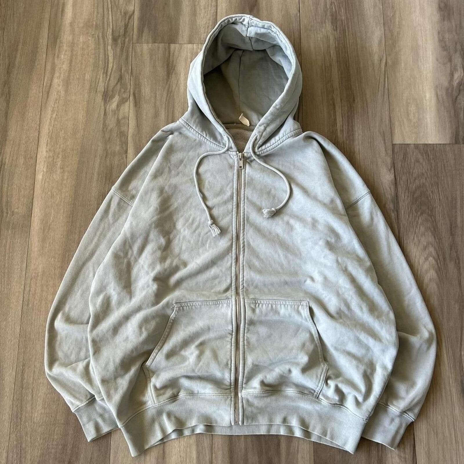 Other Vintage Light Sage Green Blank Zip Up Heavyweight Hoodie XL Size US XL / EU 56 / 4 - 1 Thumbnail