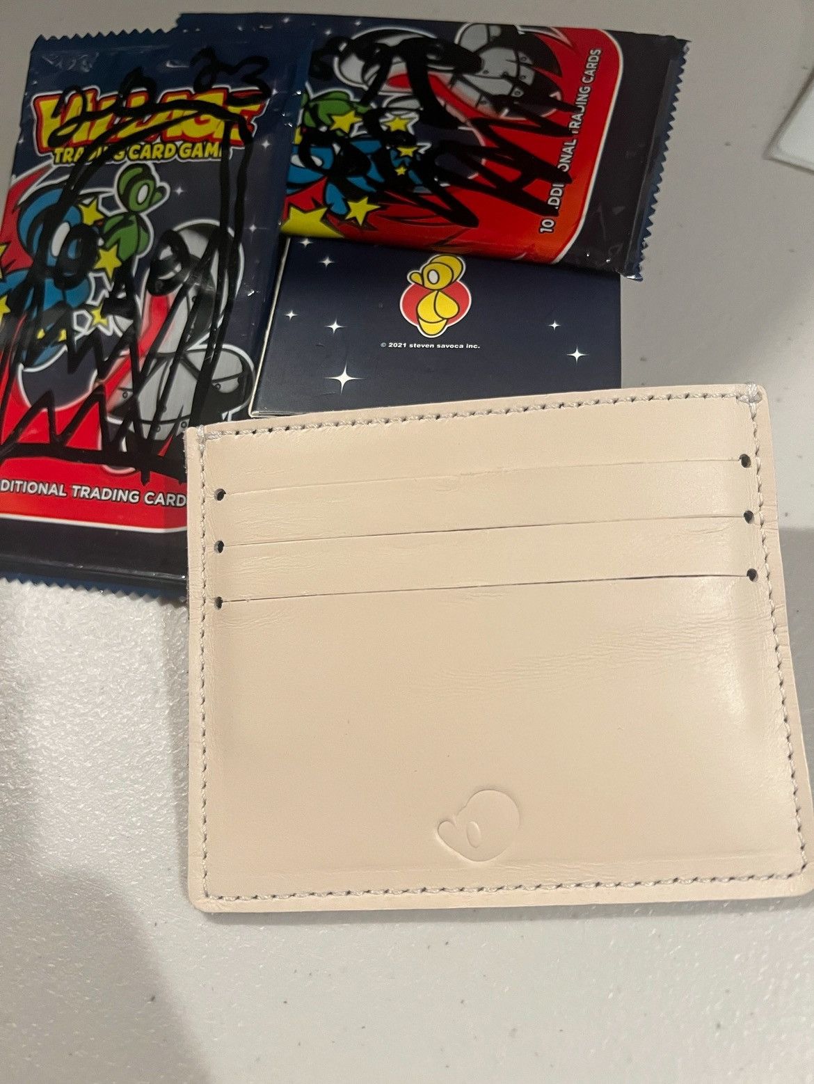 image of Father Steve Steven Savoca Mouse Cardholder (Cream), Men's