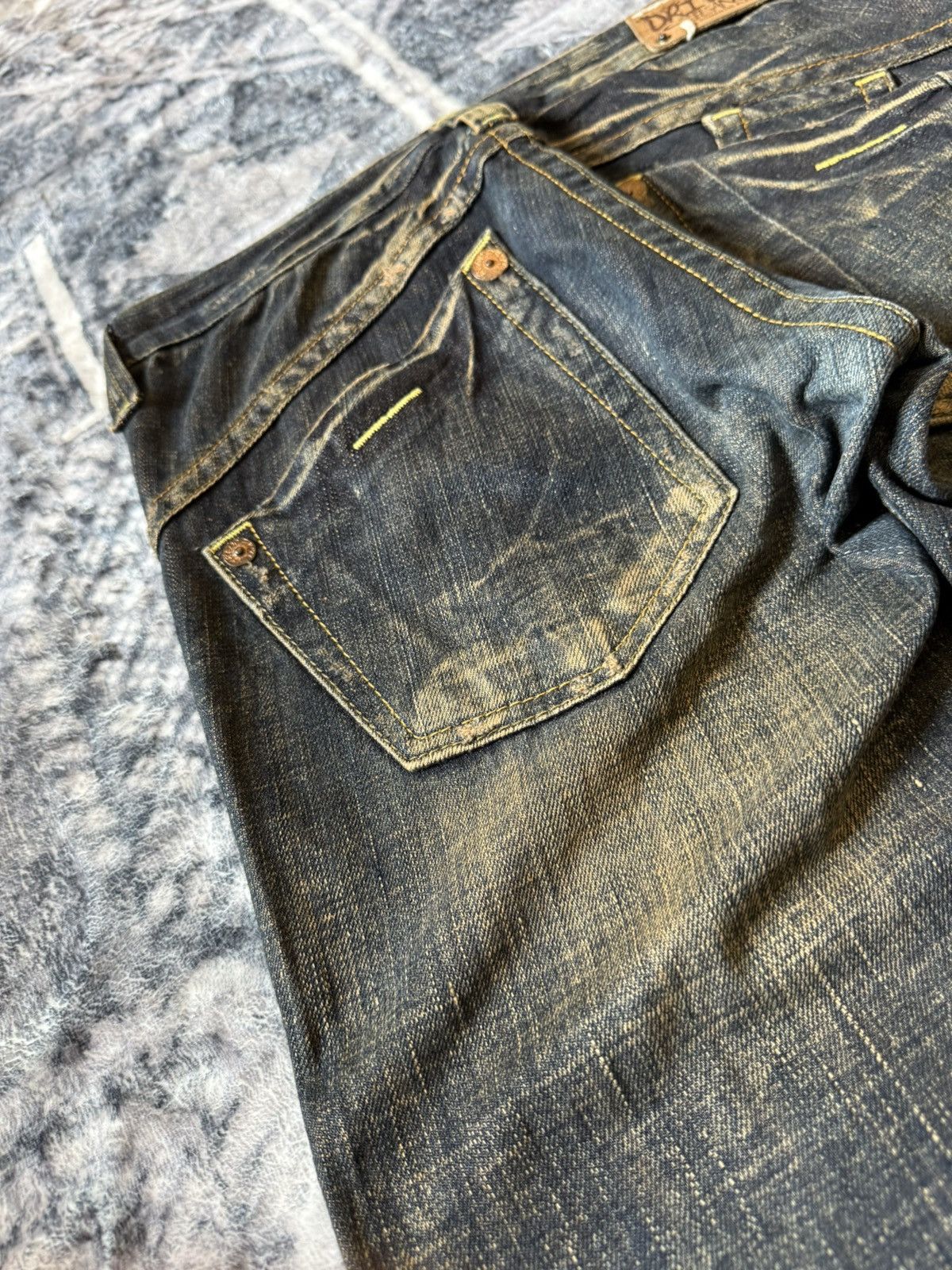 GOSTAR DE FUGA × Hysteric Glamour × Japanese Brand Drive Jeans Japan Mud Wash Low Rise Flared Jeans Size US 26 / EU 42 - 19 Thumbnail