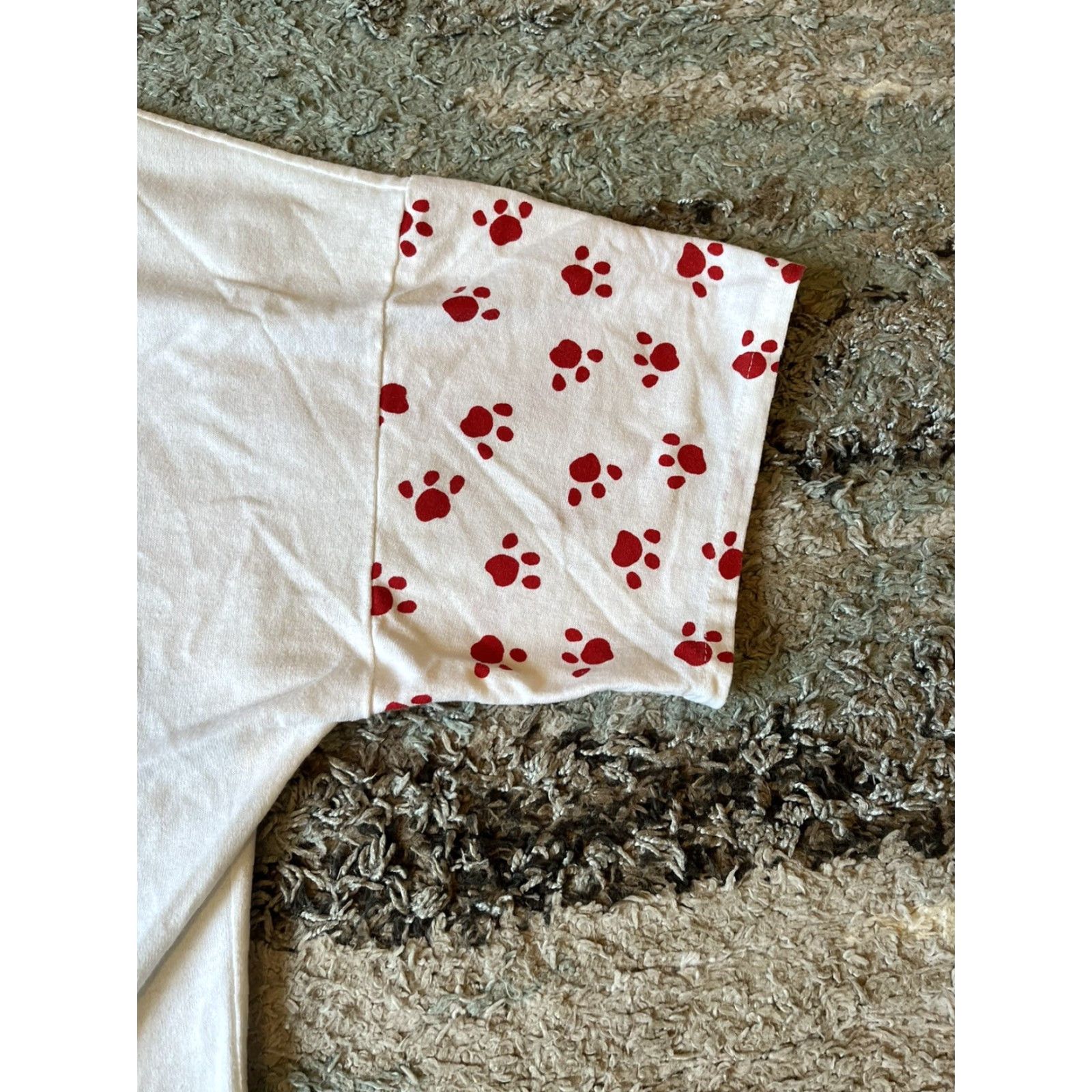 X-LARGE VINTAGE Unbranded Dog Shirt XL White Happy Unisex Adults Sleeve Paws T-Shirt Read Size US XL / EU 56 / 4 - 2 Thumbnail