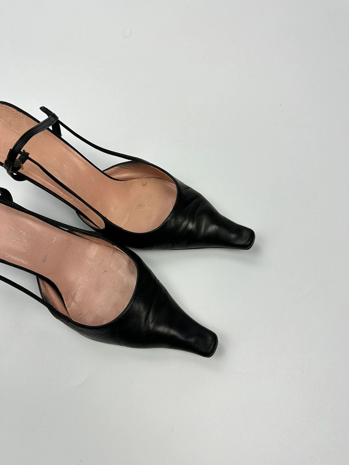 Prada Prada Milano Black Leather SlingBack Mules Pumps Heels Size US 6 / IT 36 - 3 Thumbnail