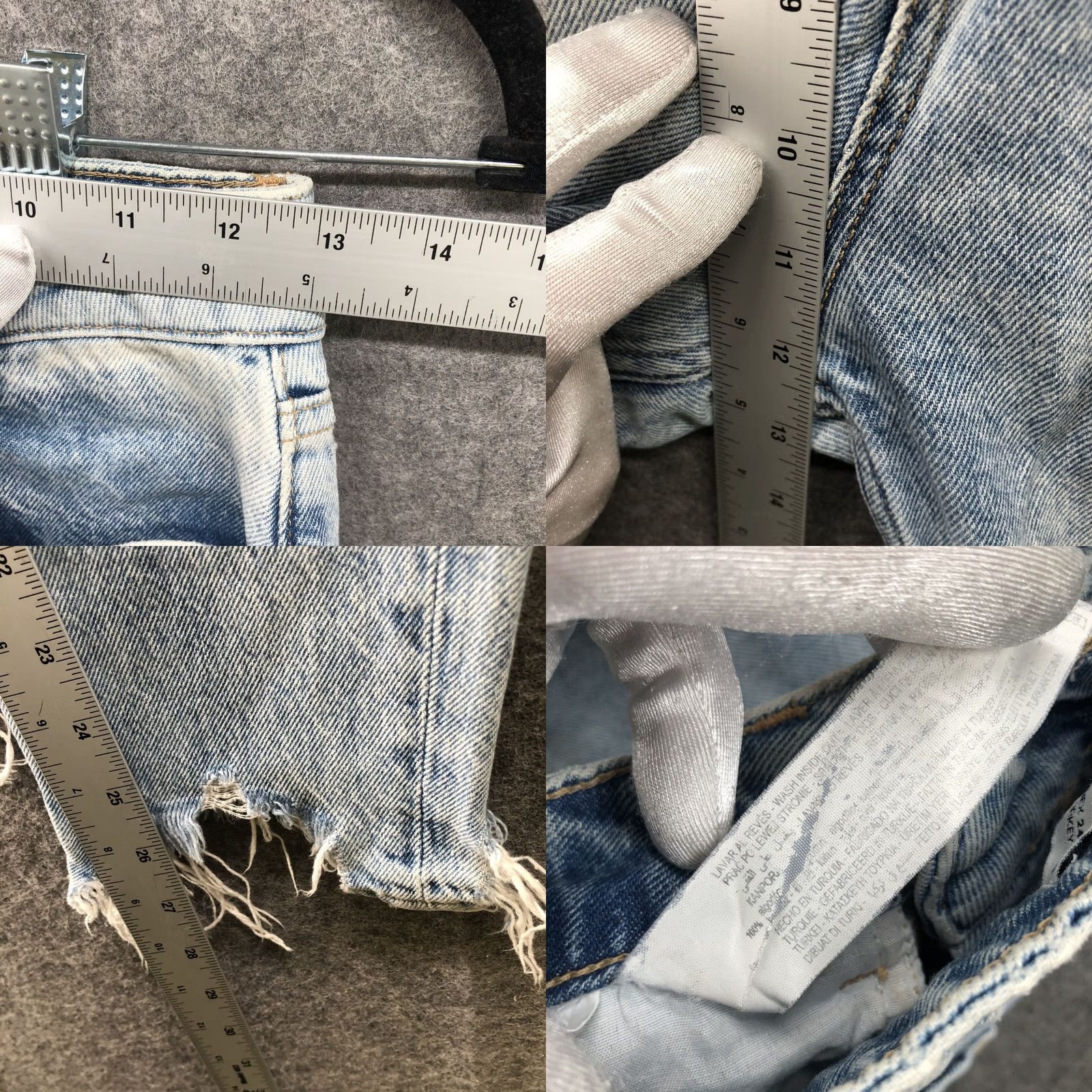 Zara Zara High Waisted Mom Jean Womens Size 2 Light Wash Blue Distressed Raw Hem Jeans Size 26" / US 2 / IT 38 - 8 Thumbnail