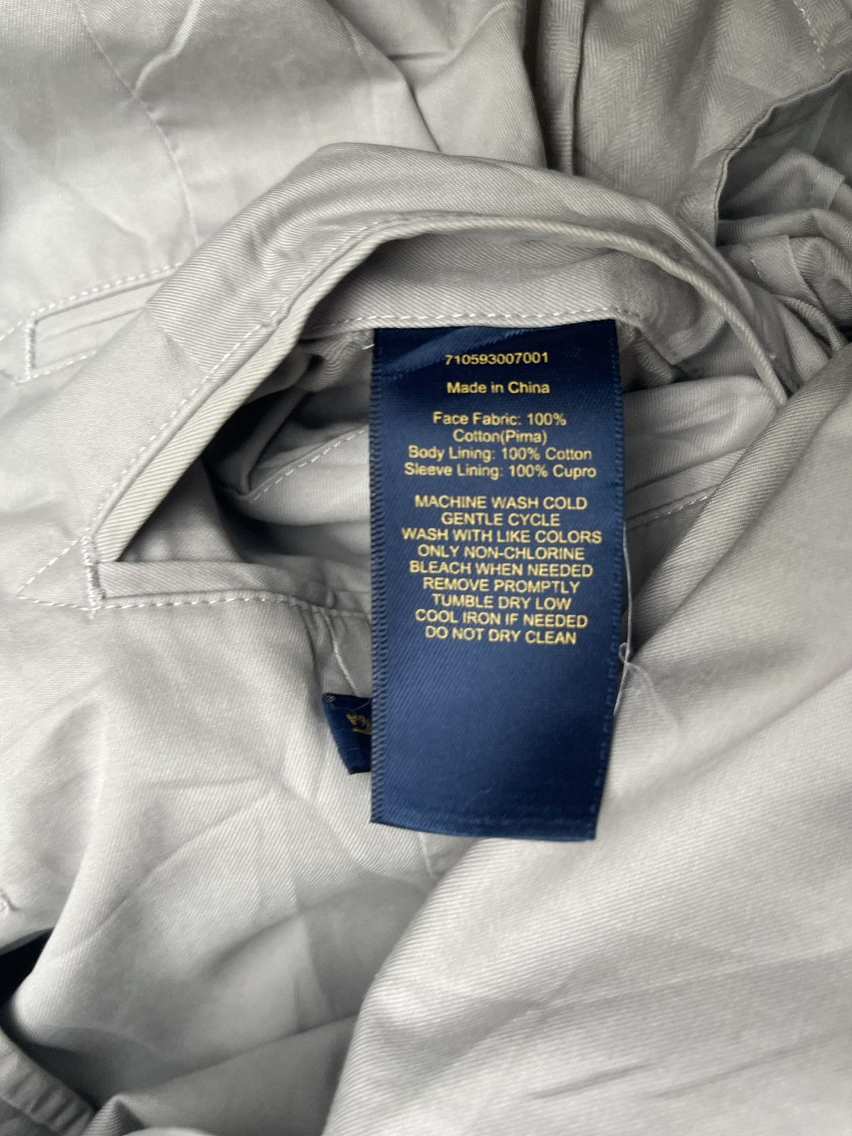 Polo Ralph Lauren POLO Ralph Lauren Light Grey Cotton Blazer Jacket Size US S / EU 44-46 / 1 - 5 Thumbnail