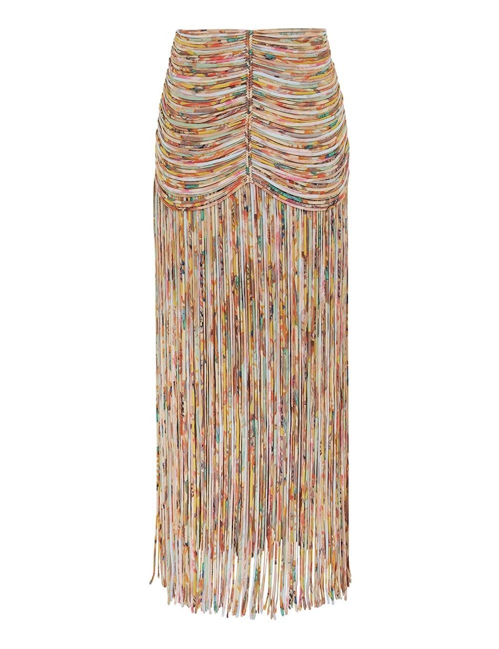 Zimmermann oc11z0925 Pavilion Rouleaux Maxi Skirt in Multicolor Size 25" / US 0 / IT 36 - 1 Thumbnail