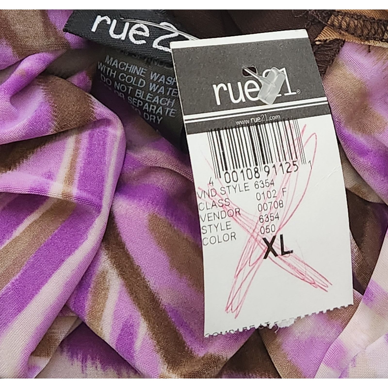 rue21 Rue 21 Purple Tan Brown Floral Print Halter Mini Dress XL Size XL / US 12-14 / IT 48-50 - 5 Thumbnail