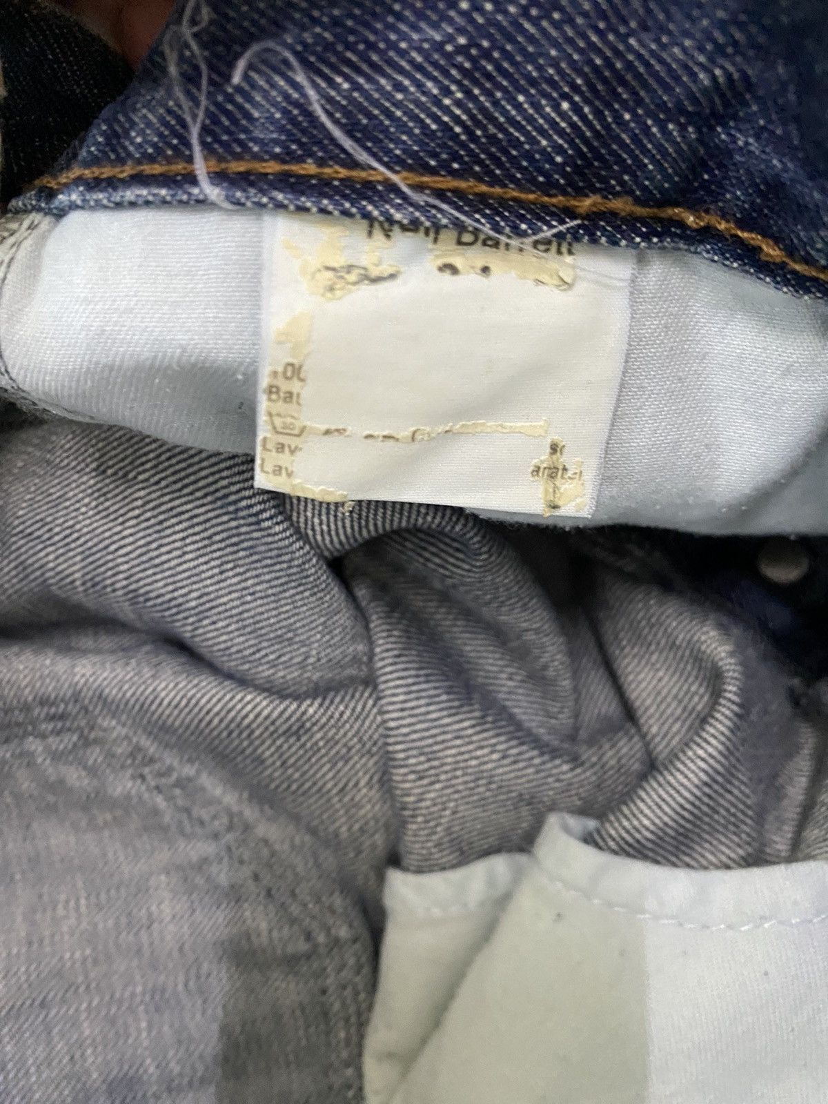 Black Barrett × Neil Barrett NEIL BARRET DISTRESS DENIM MADE IN ITALY INDIGO Size US 34 / EU 50 - 9 Thumbnail
