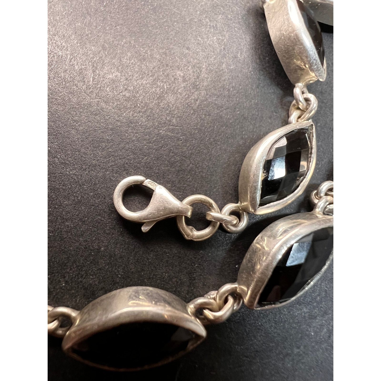 Other NEW Black onyx sterling silver 8 inch bracelet Size ONE SIZE - 5 Thumbnail