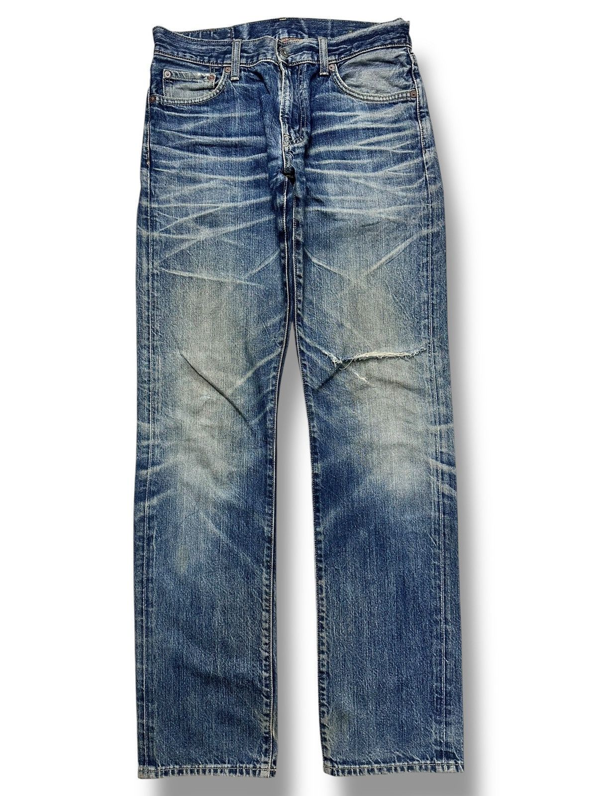 Uniqlo Vintage Uniqlo Distressed & Thunder Striked Vintage Looks Size US 32 / EU 48 - 1 Thumbnail