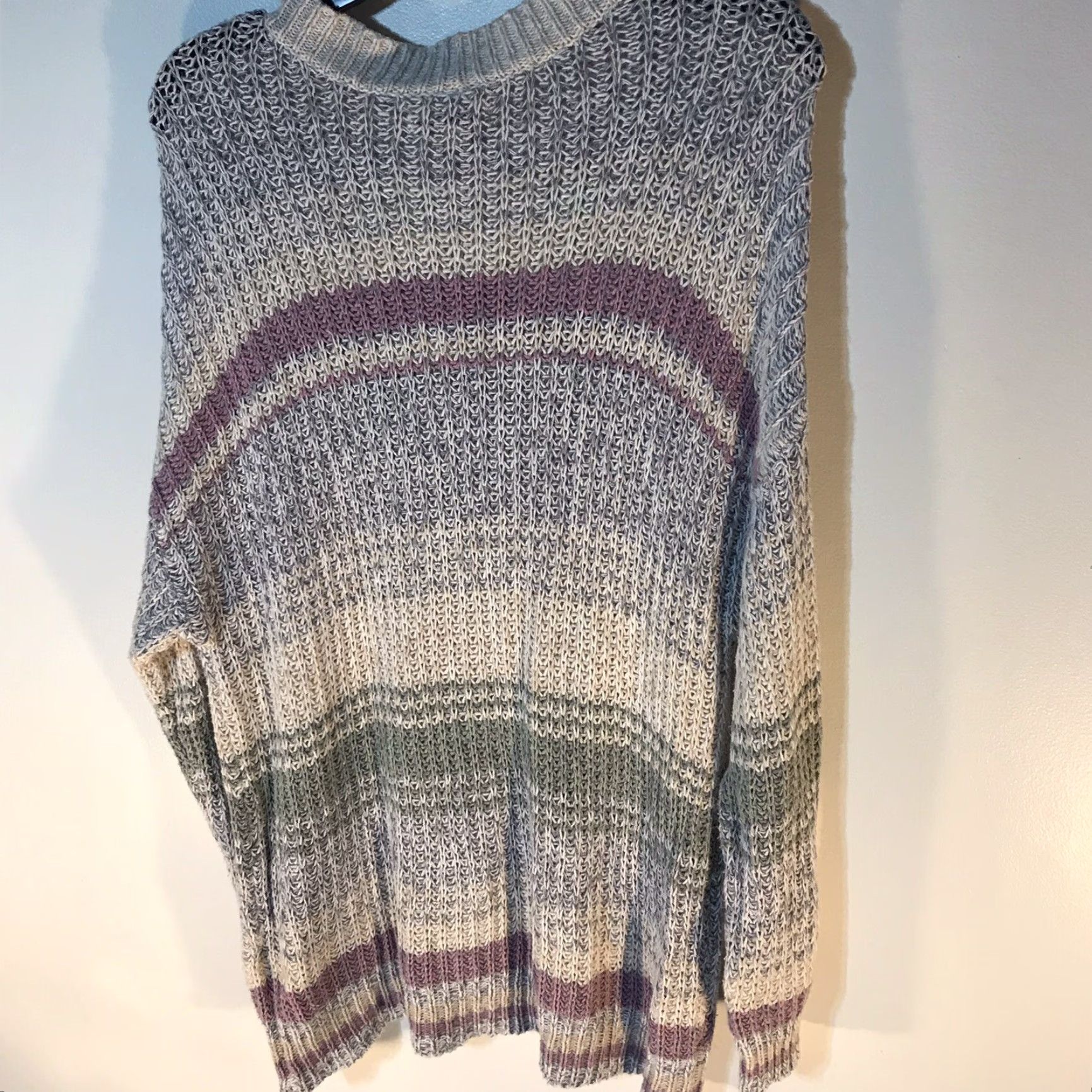 American Eagle Outfitters American Eagle Outfitters Tunic Sweater Women Size S Multicolor Striped 3/4 Sleeve Open-Knit Fall Winter Colorful Womens Size S / US 4 / IT 40 - 5 Thumbnail