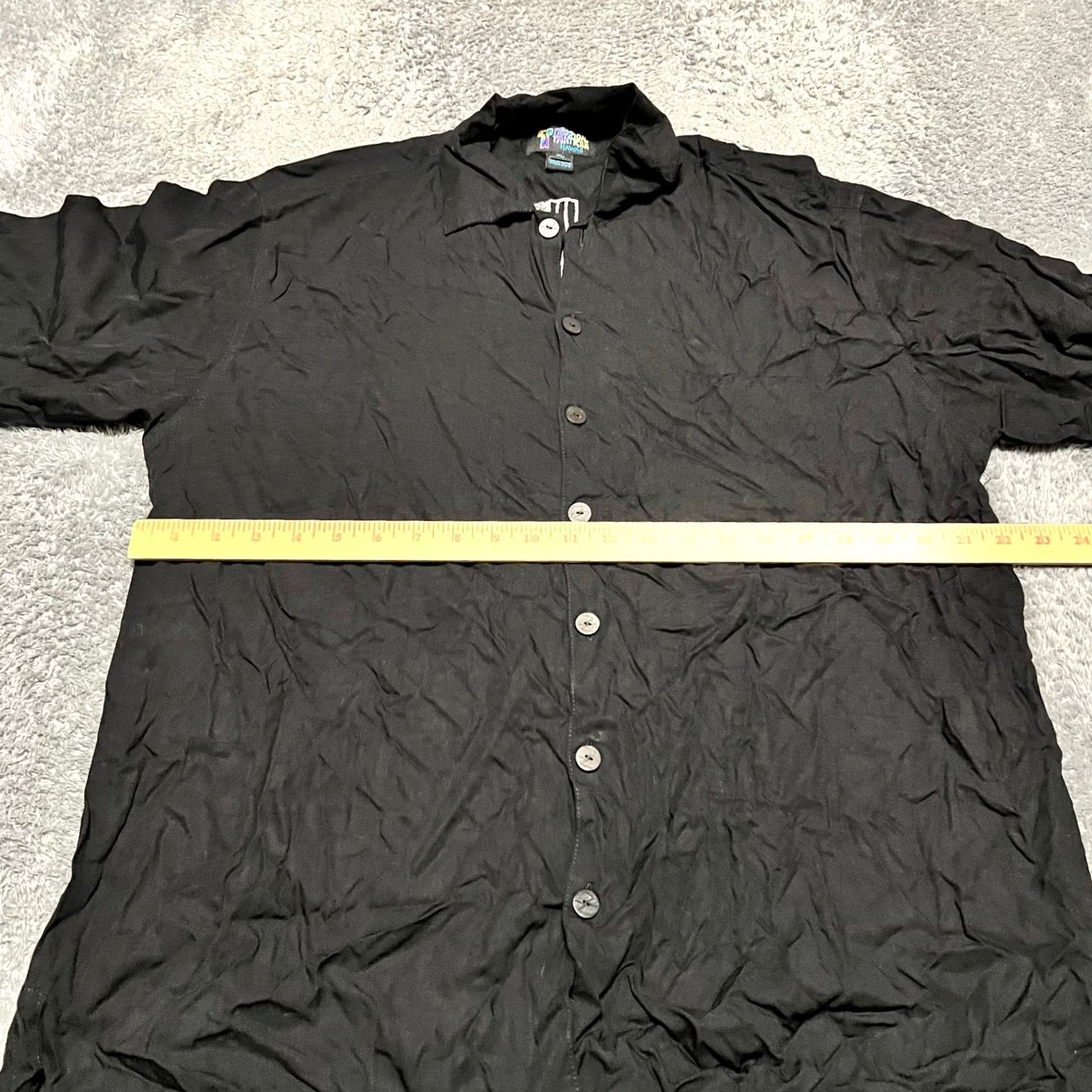 Vintage VINTAGE Tropical Tantrum Hawaiian Shirt 80s 90s Guitar Piano Mens XL Short Sleeve Black Size US XL / EU 56 / 4 - 4 Thumbnail