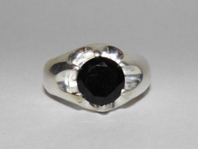 Designer Men's Sterling Silver Black Onyx Pinky Ring Alberto Juan Size ONE SIZE - 1 Thumbnail