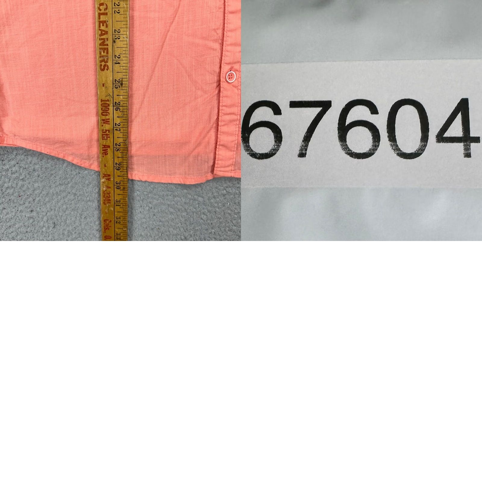 Pinko Ditch Plains Button-Down Shirt Mens Large Salmon Pink Short Sleeve Size US L / EU 52-54 / 3 - 8 Thumbnail