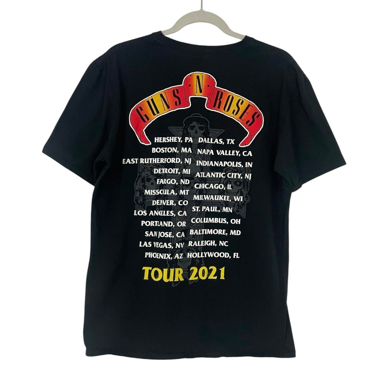 Guns N' Roses Guns N' Roses 2021 Tour Black Short Sleeve Graphic Tee Size L / US 10 / IT 46 - 5 Thumbnail