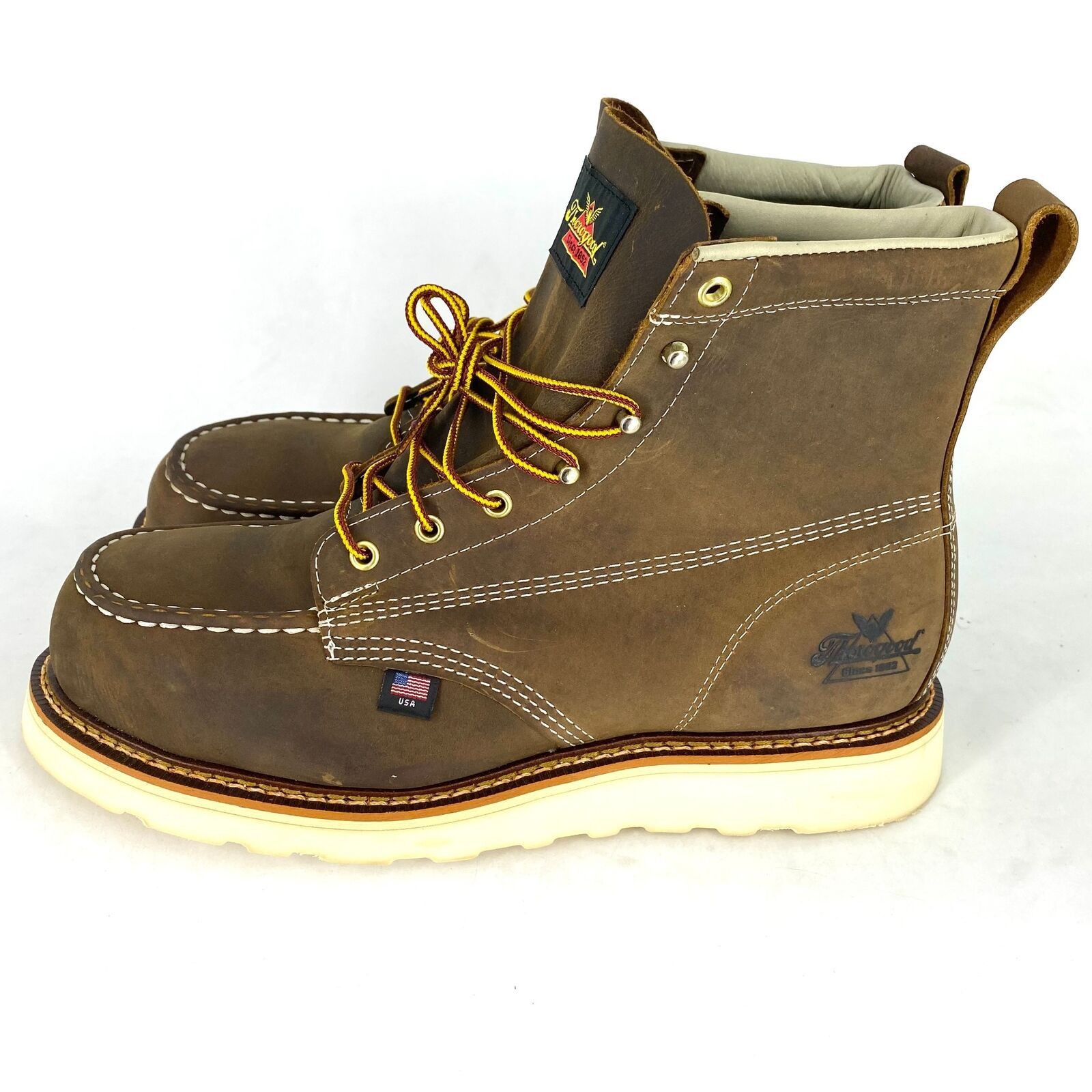 Thorogood THOROGOOD MENS MAXWEAR STEEL TOE BOOTS BROWN HORSE SIZE 11-D Size US 11 / EU 44 - 4 Thumbnail