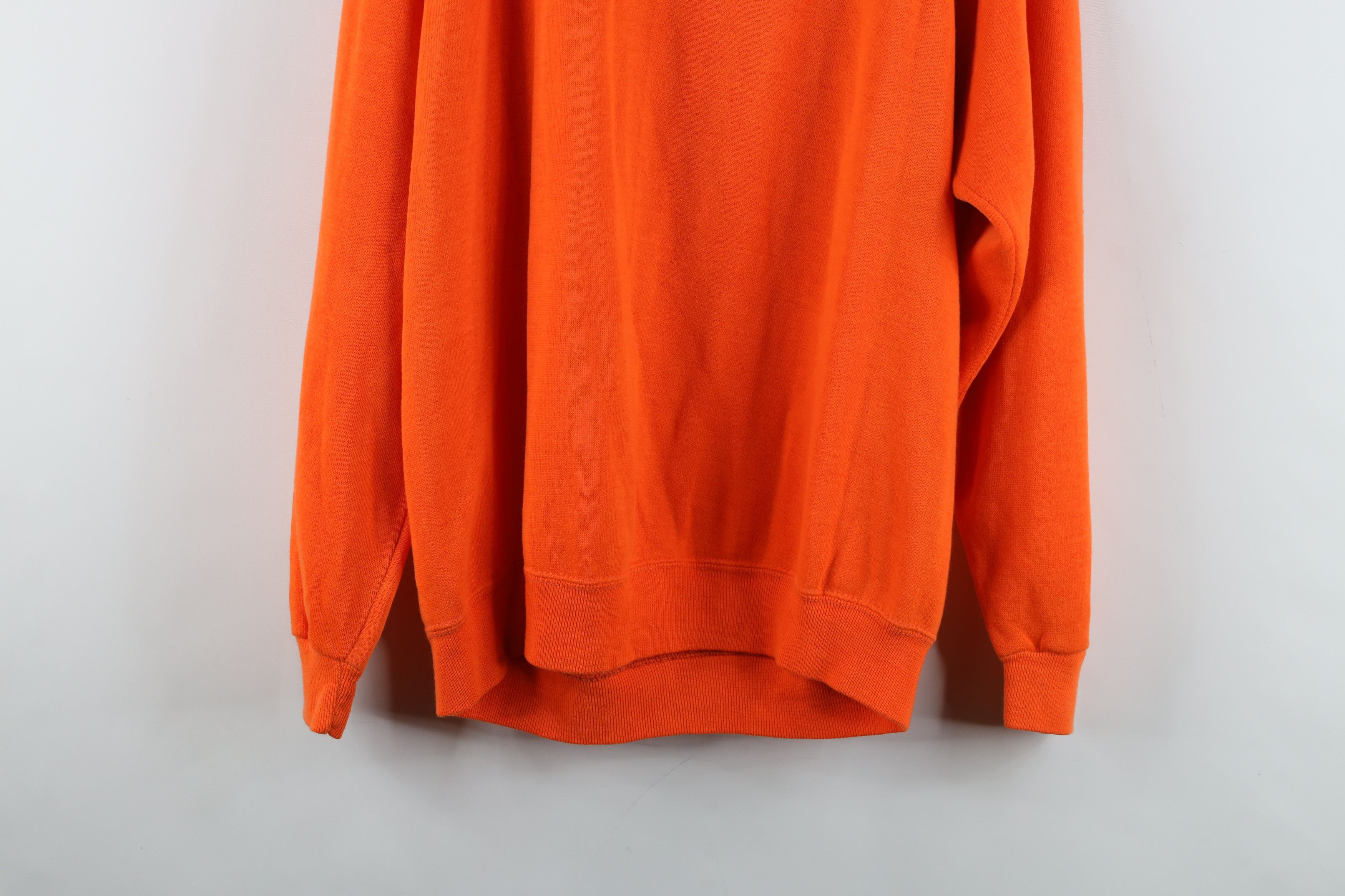 Vintage Vintage 70s Streetwear Blank Crewneck Sweatshirt Orange USA Size US L / EU 52-54 / 3 - 13 Thumbnail