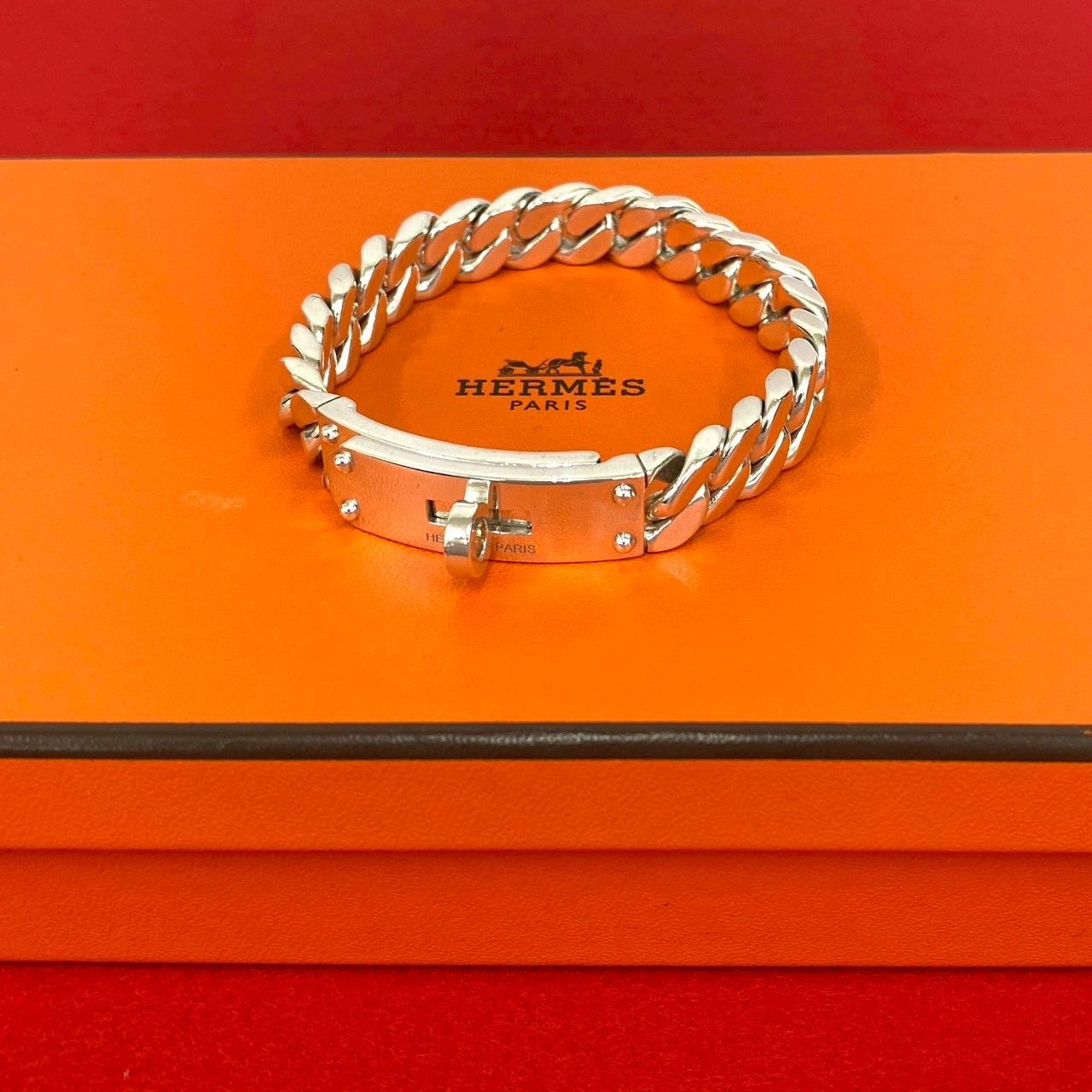 Hermes Hermes Hermès GourmetteGM Silver925 Bracelet Precious Metal Bracelet DUTY FREE for USA Size ONE SIZE - 1 Thumbnail