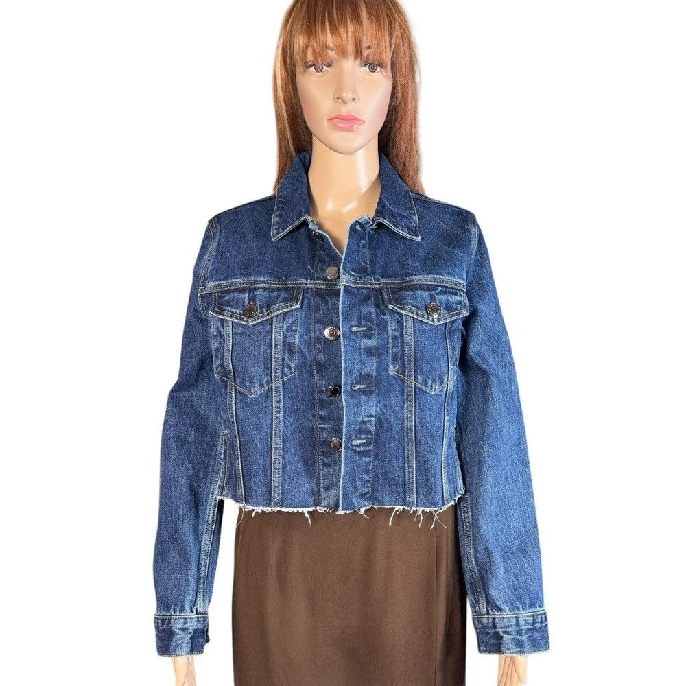 Zara NWT New Zara Cropped Denim Jacket Size S Size S / US 4 / IT 40 - 2 Thumbnail