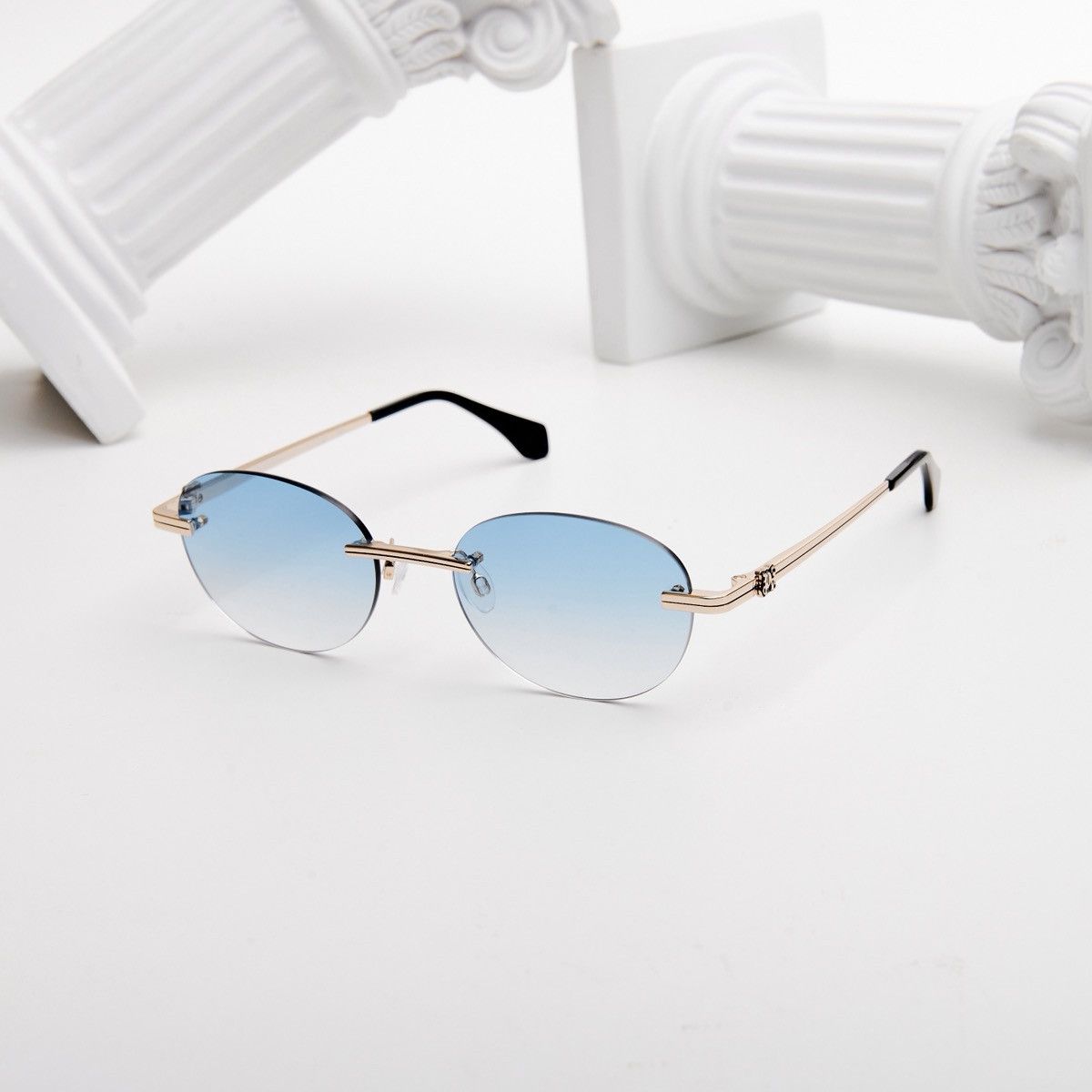 Palm Angels PALM ANGELS CRYSTAL GOLD BLUE GRADIENT SUNGLASSES Size ONE SIZE - 1 Thumbnail