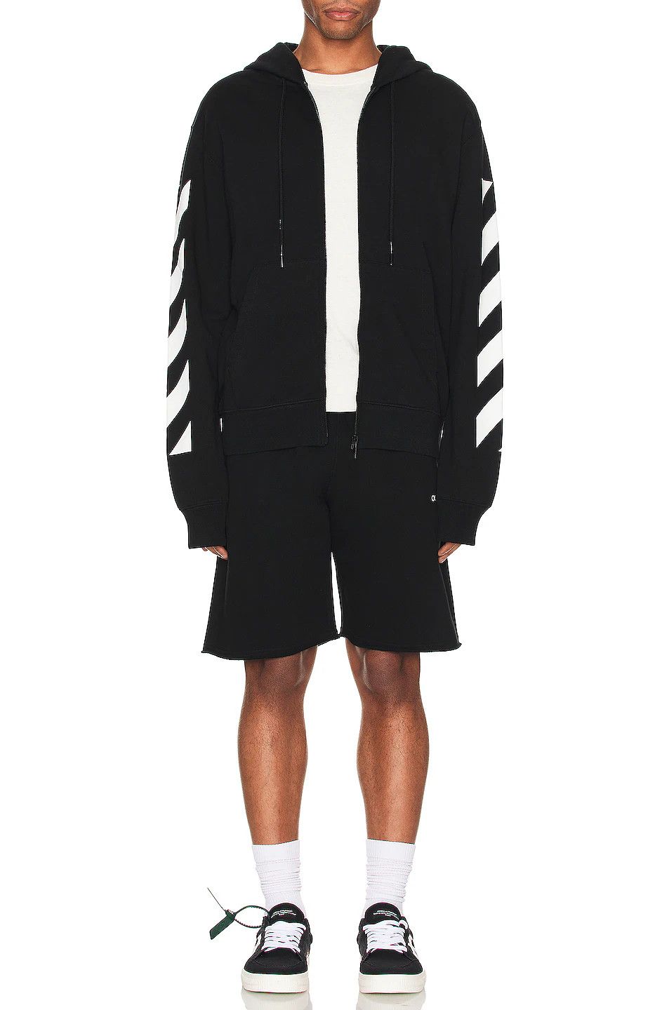 Off-White Black Diagonals Arrows Zip Hoodie Size US XXL / EU 58 / 5 - 5 Thumbnail